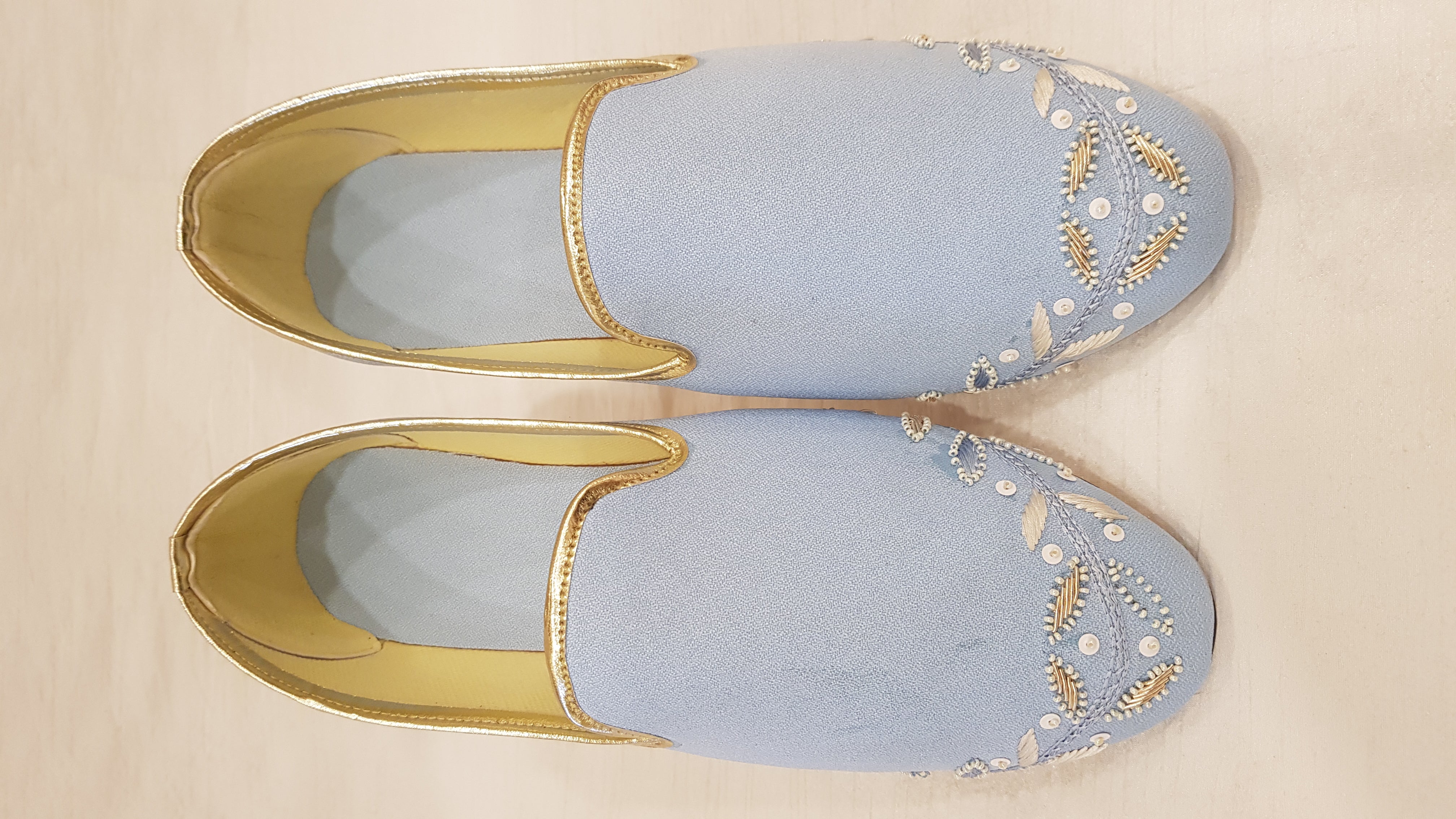 Sky Blue Ethnic Shoes for Men – Designer Indian Jutti & Mojari for Wedding