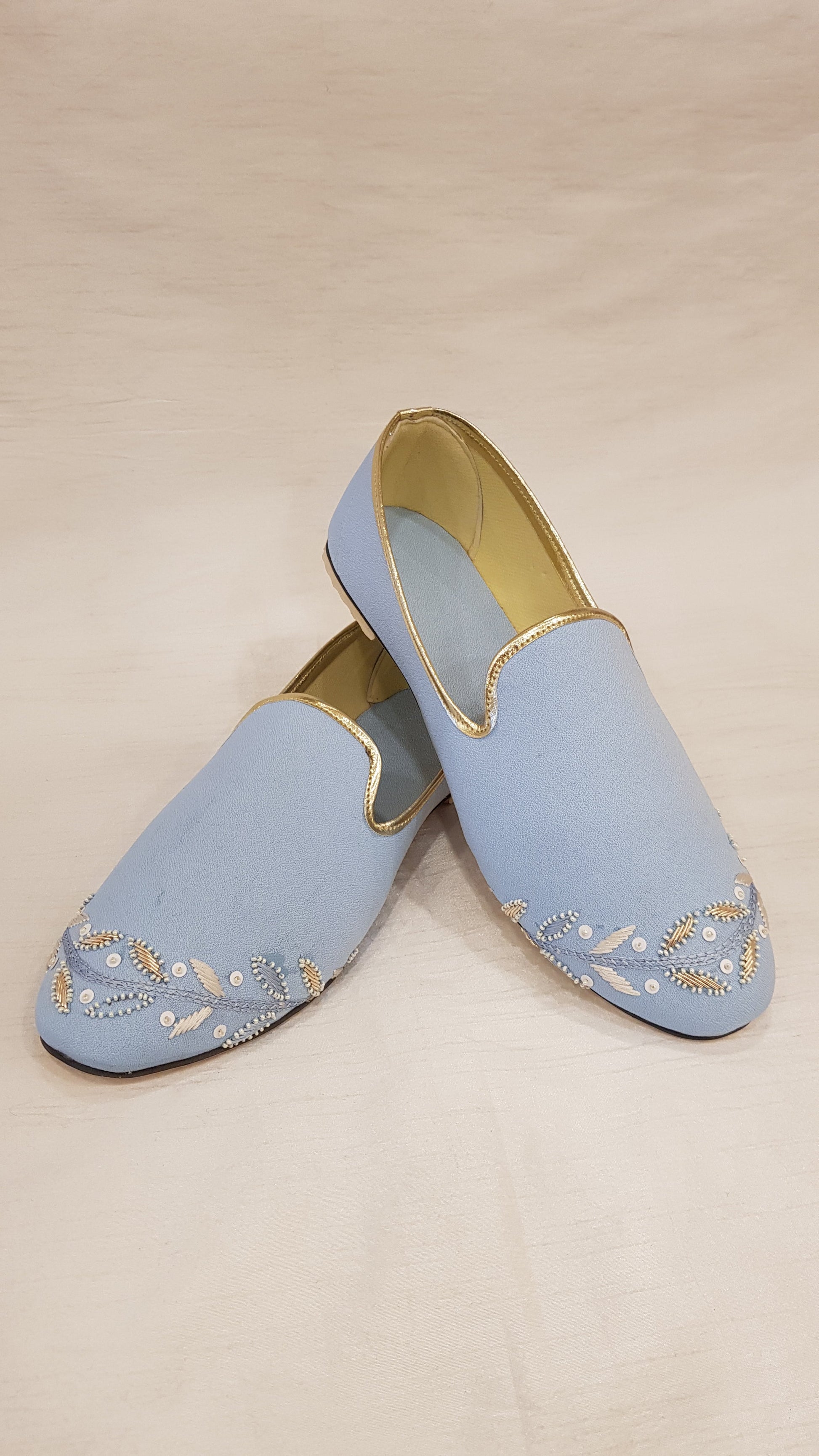 Sky Blue Ethnic Shoes for Men – Designer Indian Jutti & Mojari for Wedding