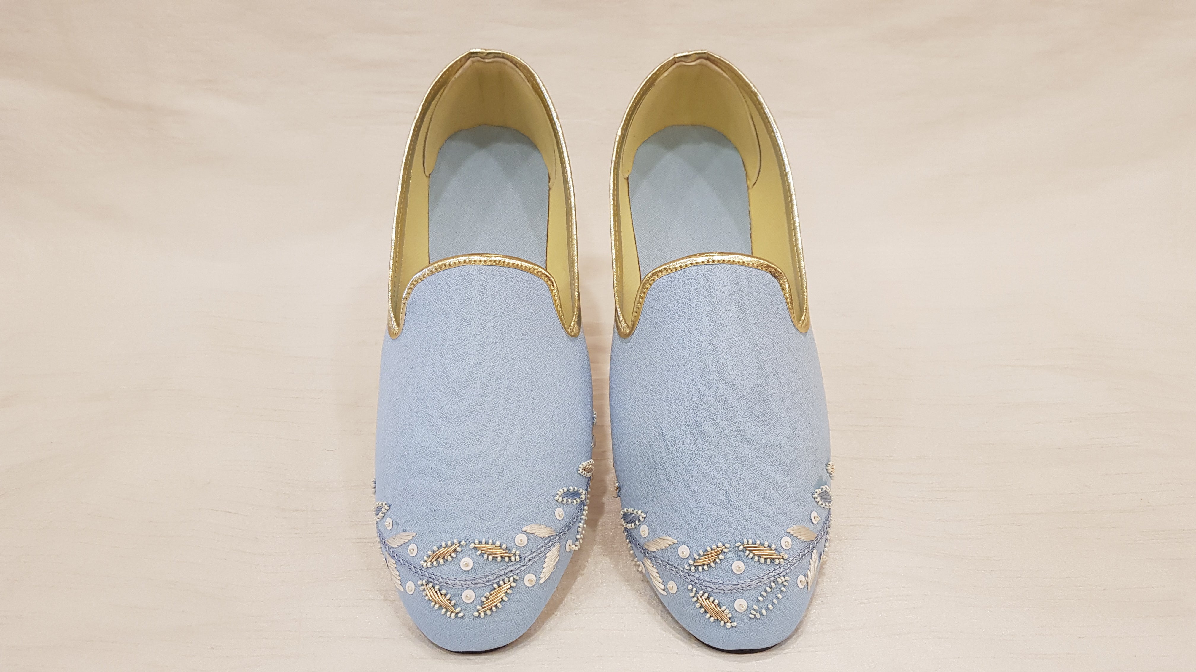 Sky Blue Ethnic Shoes for Men – Designer Indian Jutti & Mojari for Wedding