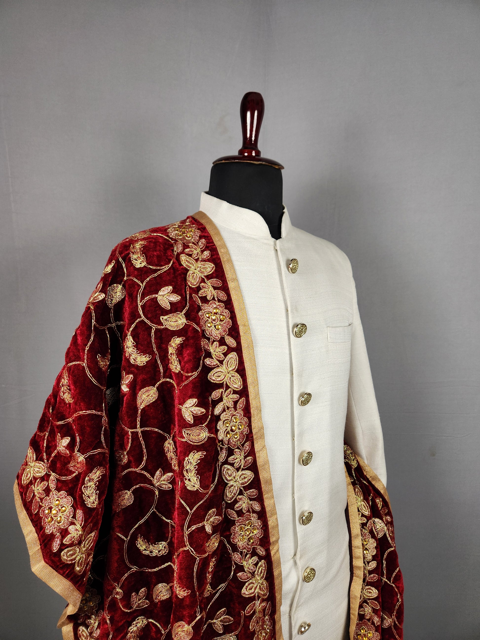 Red Wedding Shawl for Groom