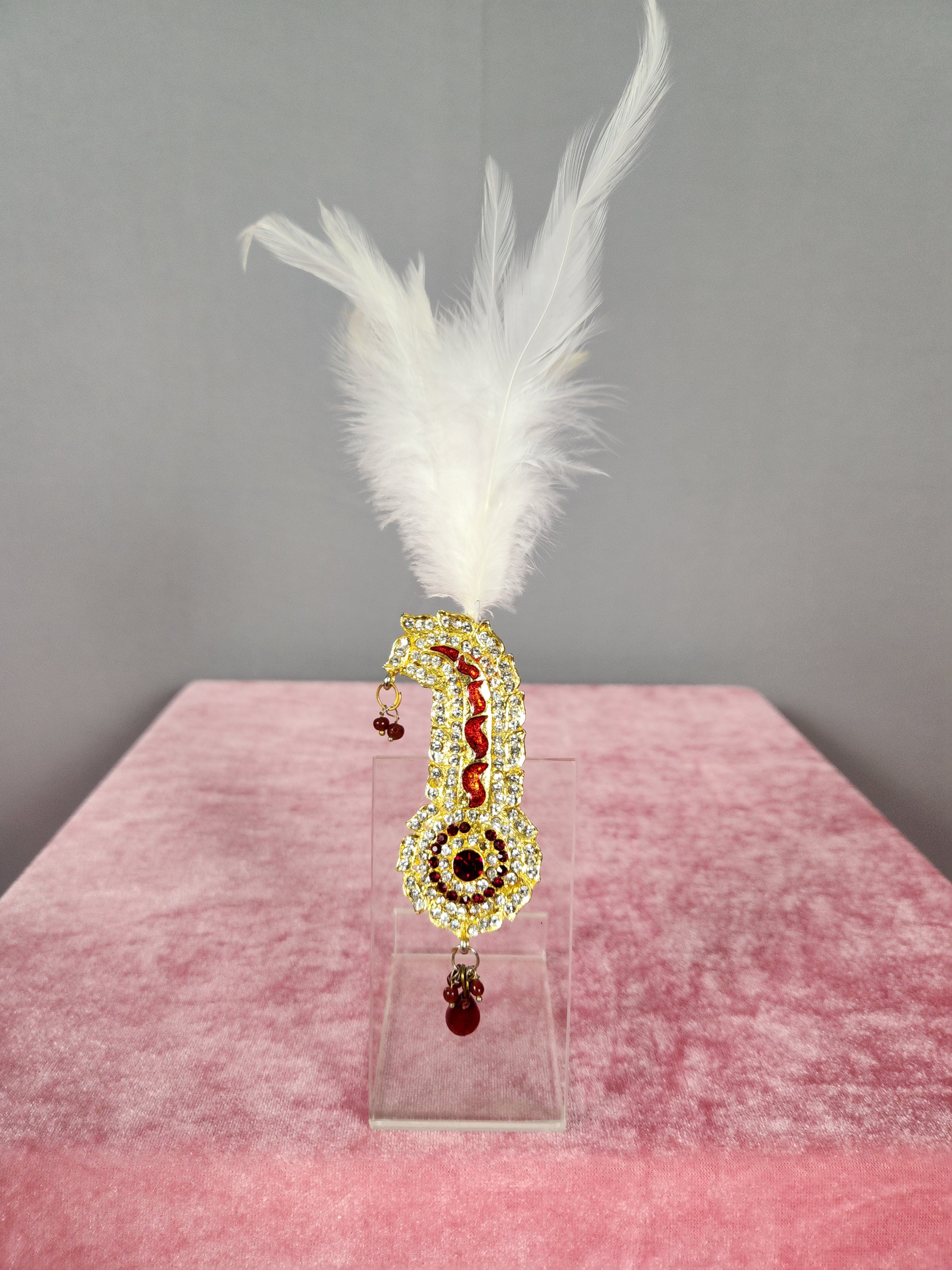 TURBAN BROOCH FOR SAFA WITH TILAK SHAPE MINA