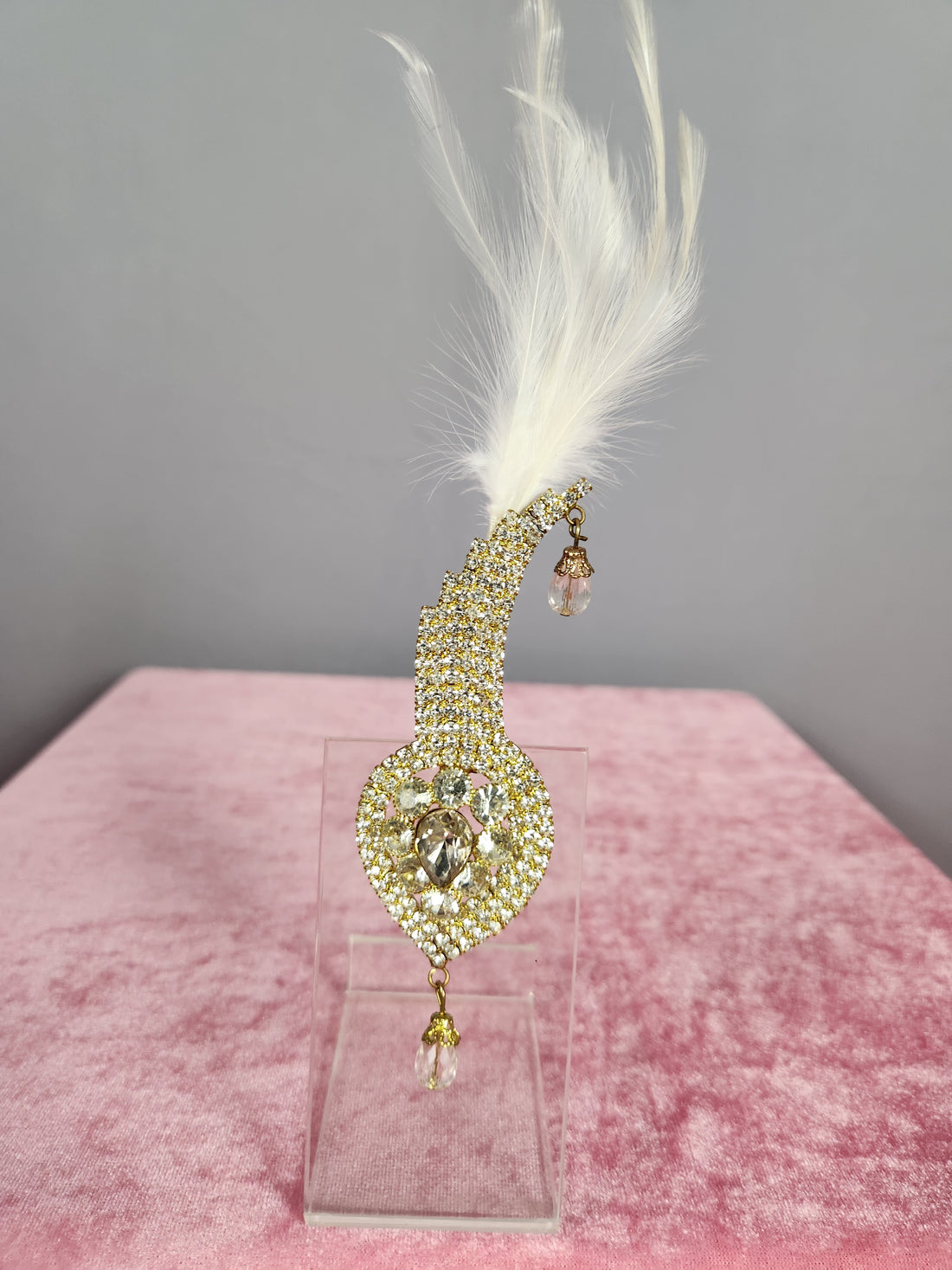 GROOM TURBAN BROOCH WITH WHITE CZ