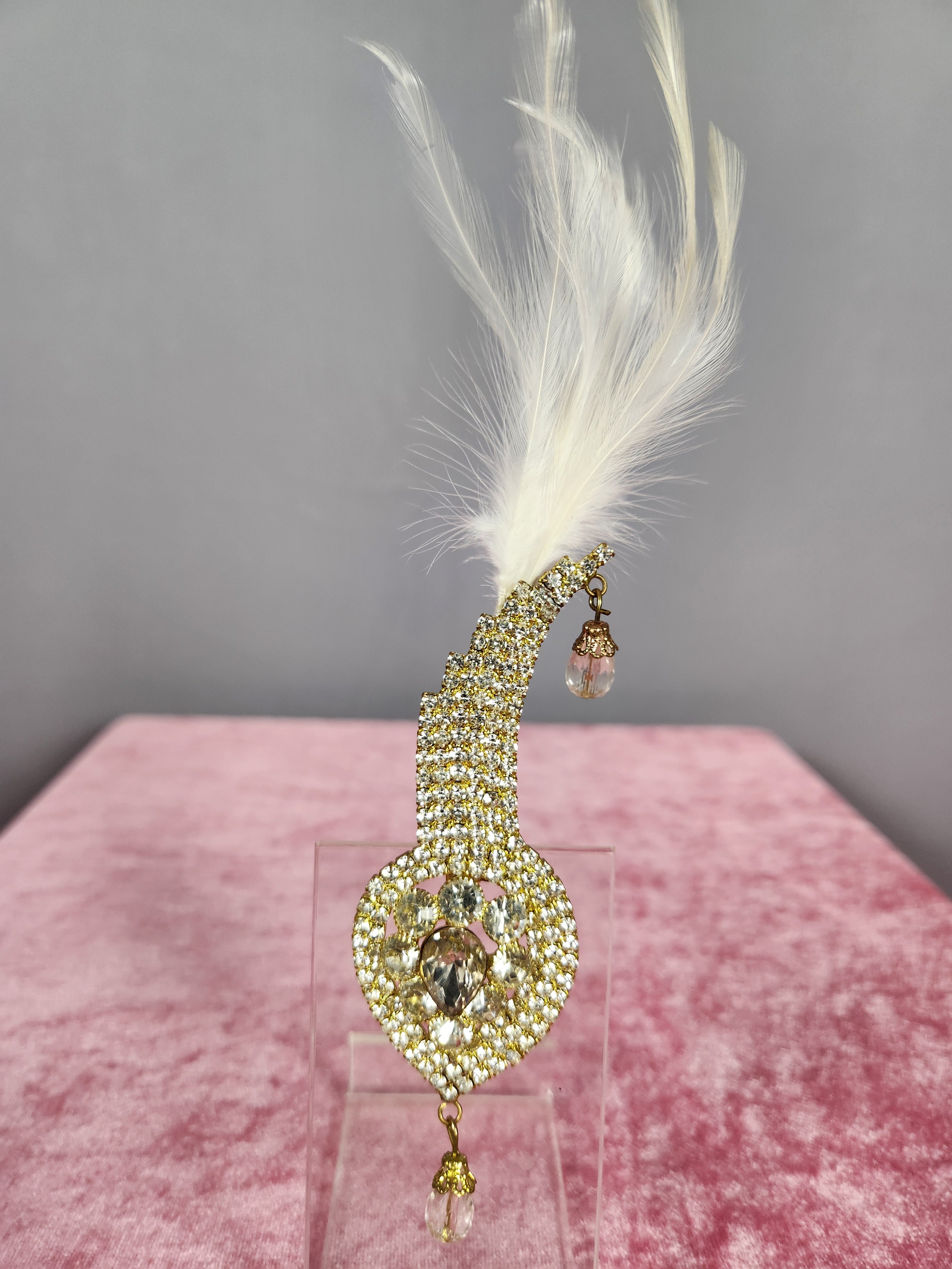 GROOM TURBAN BROOCH WITH WHITE CZ