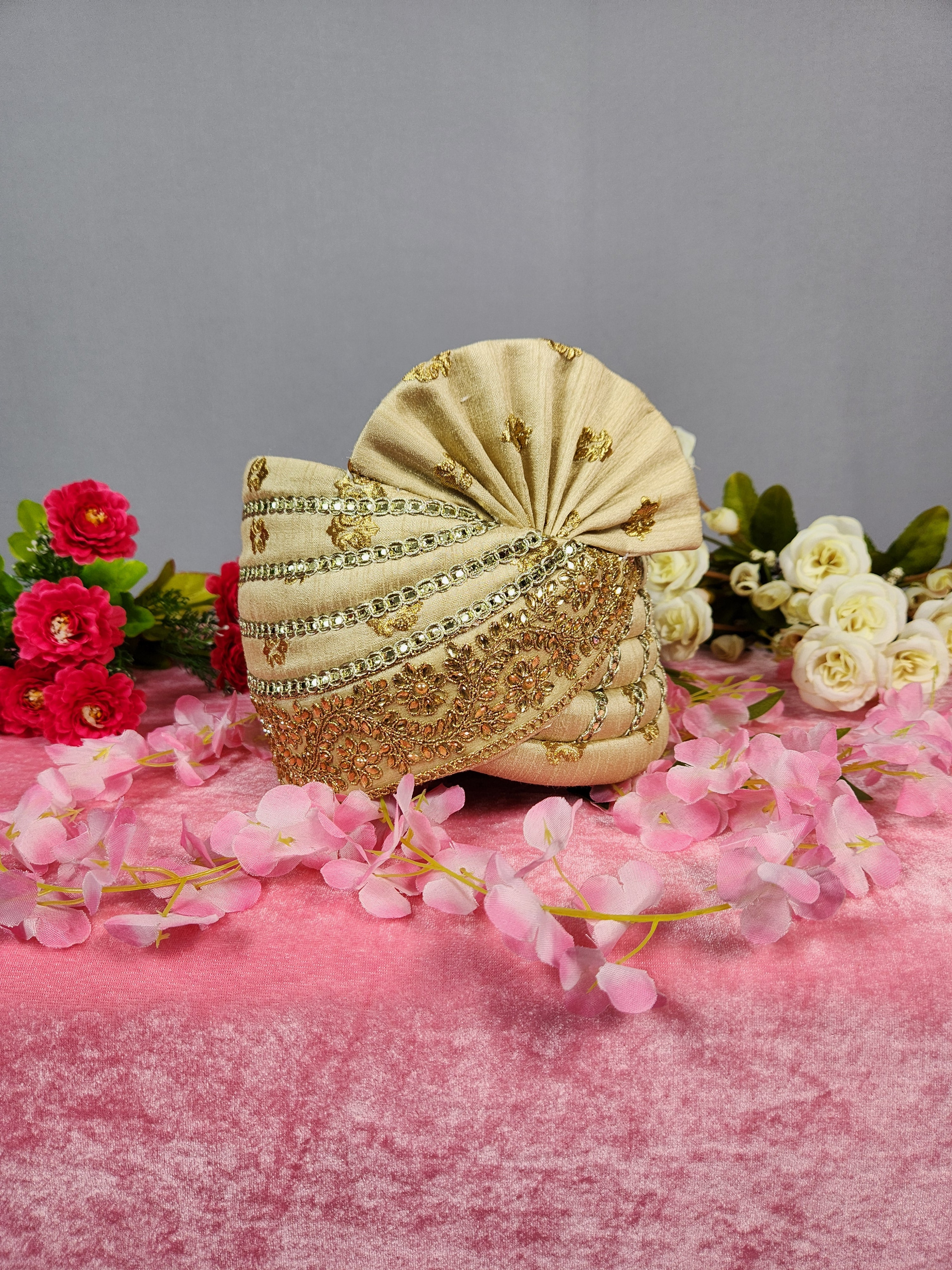 Golden Groom Turban Shawl