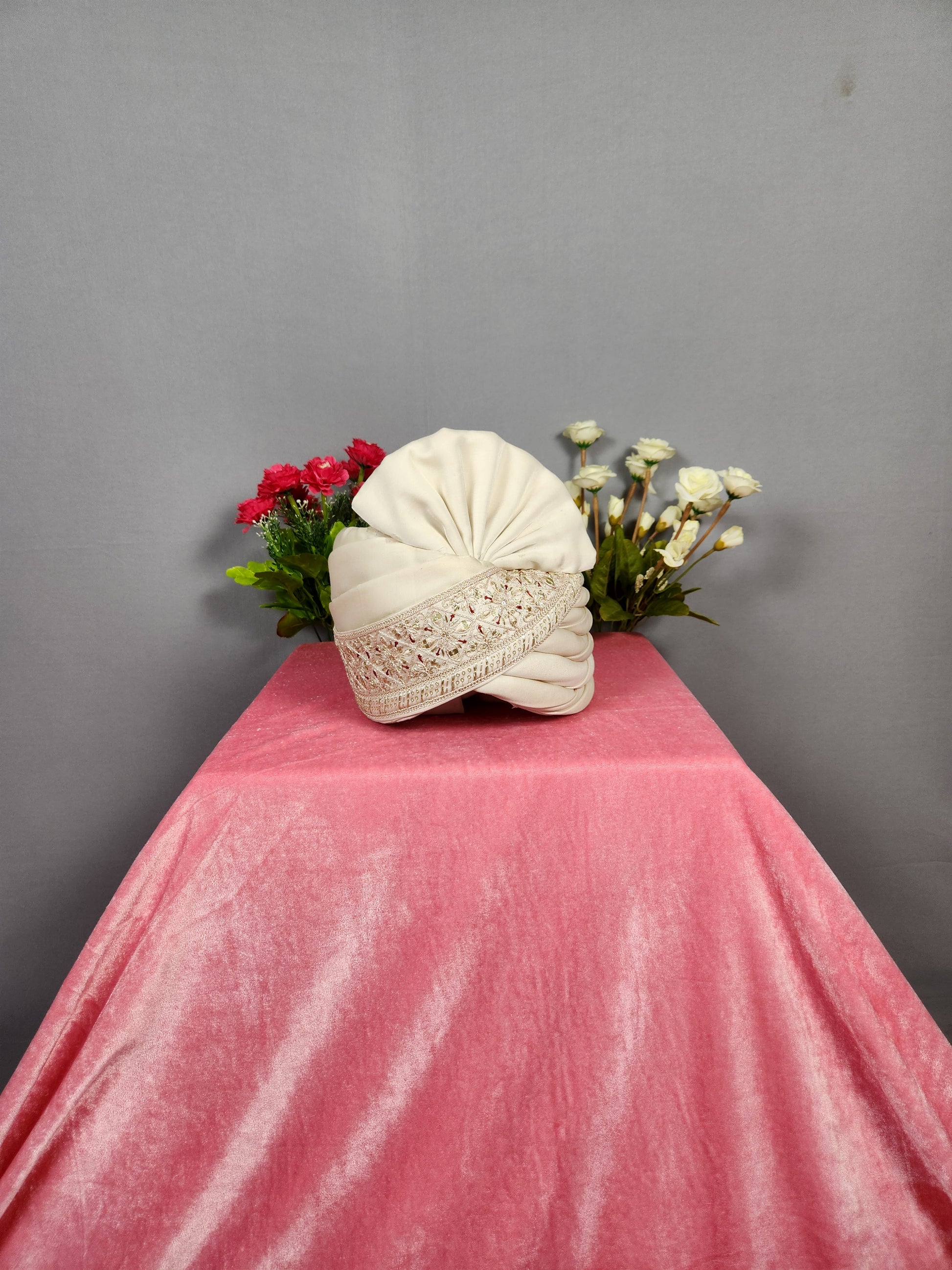 Beige Groom Turban