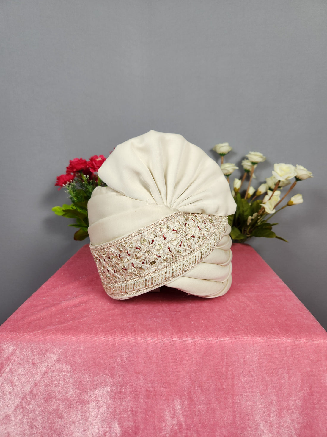 Beige Groom Turban