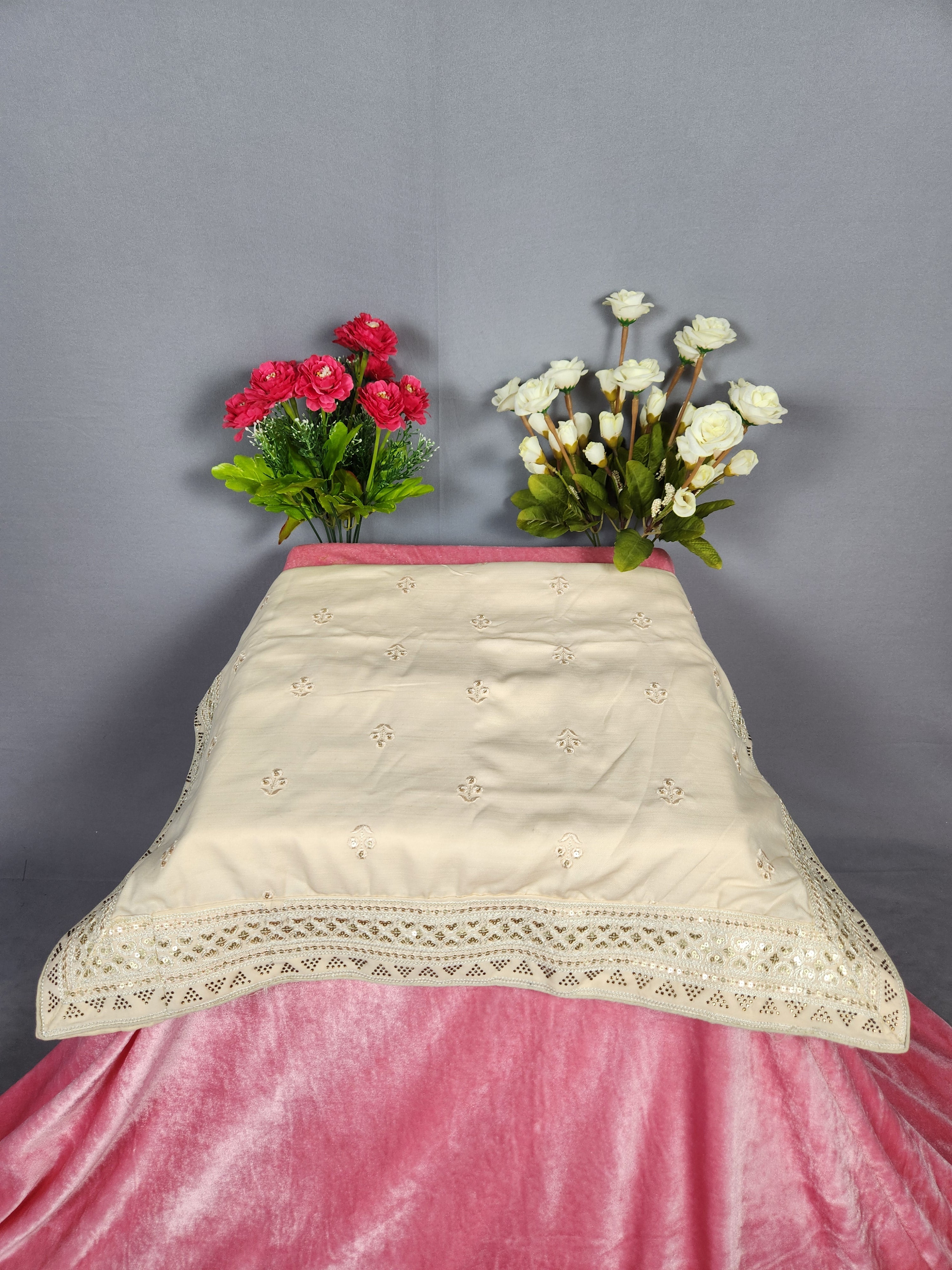 Beige Groom Turban Shawl SET