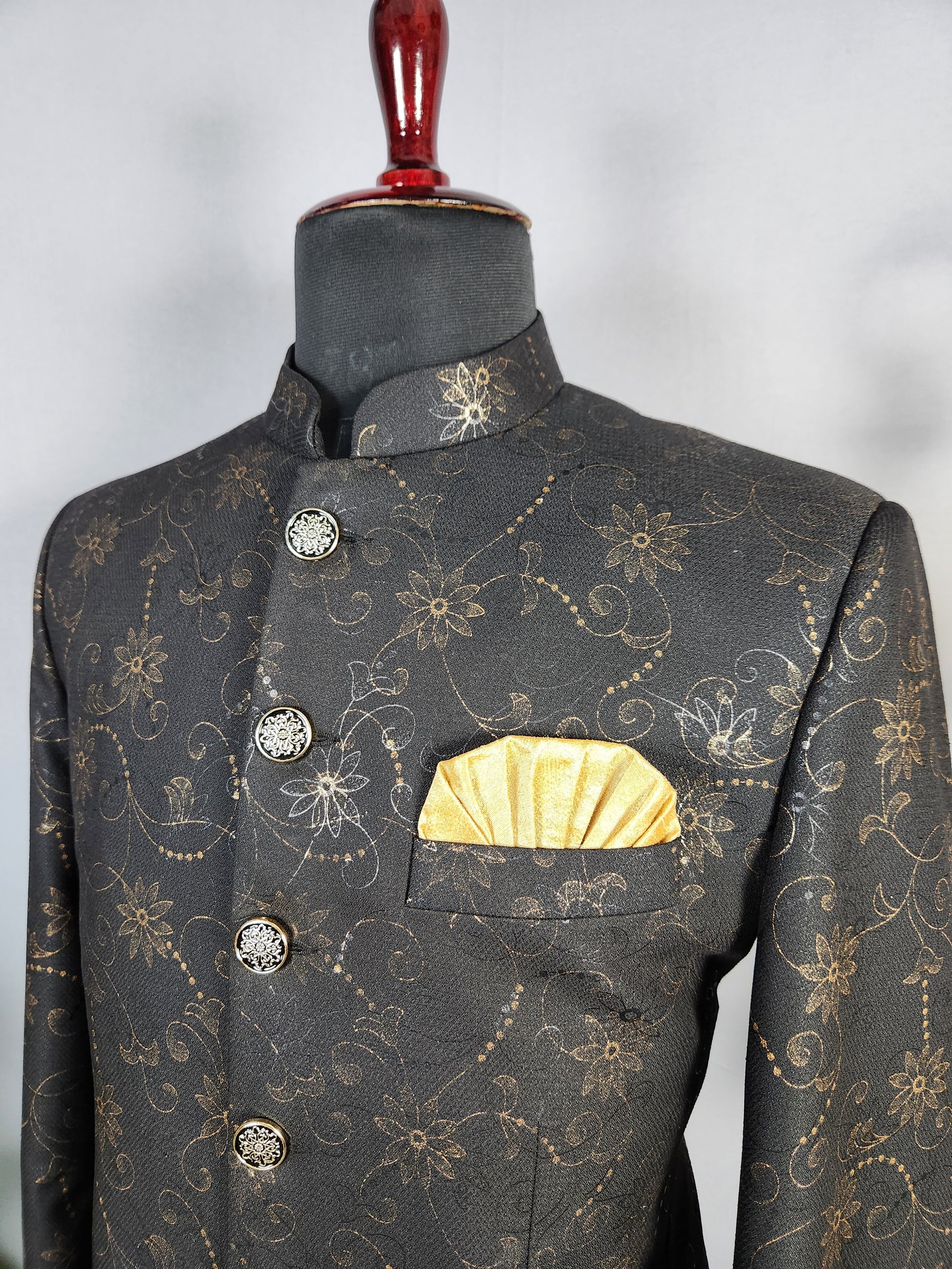 Black Jodhpuri Suit for Men  -   Indian Wedding Outfit for Men