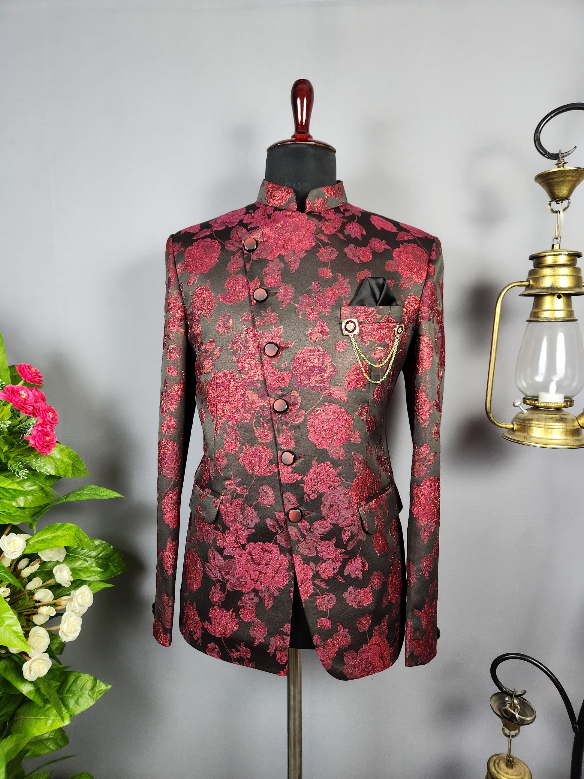 Black Jodhpuri Suit for Men  -   Indian Wedding Outfit for Men