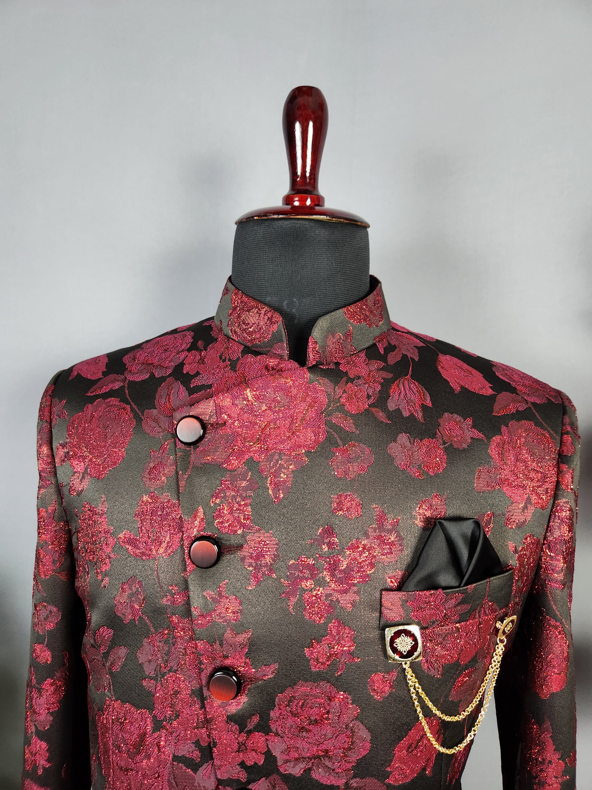 Black Jodhpuri Suit for Men  -   Indian Wedding Outfit for Men