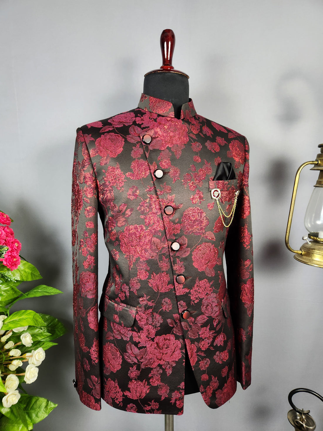 Black Jodhpuri Suit for Men  -   Indian Wedding Outfit for Men