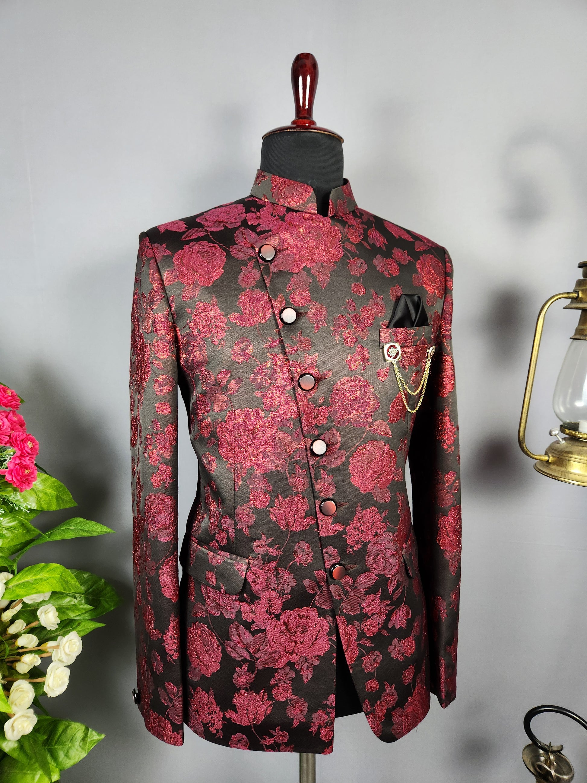 Black Jodhpuri Suit for Men  -   Indian Wedding Outfit for Men