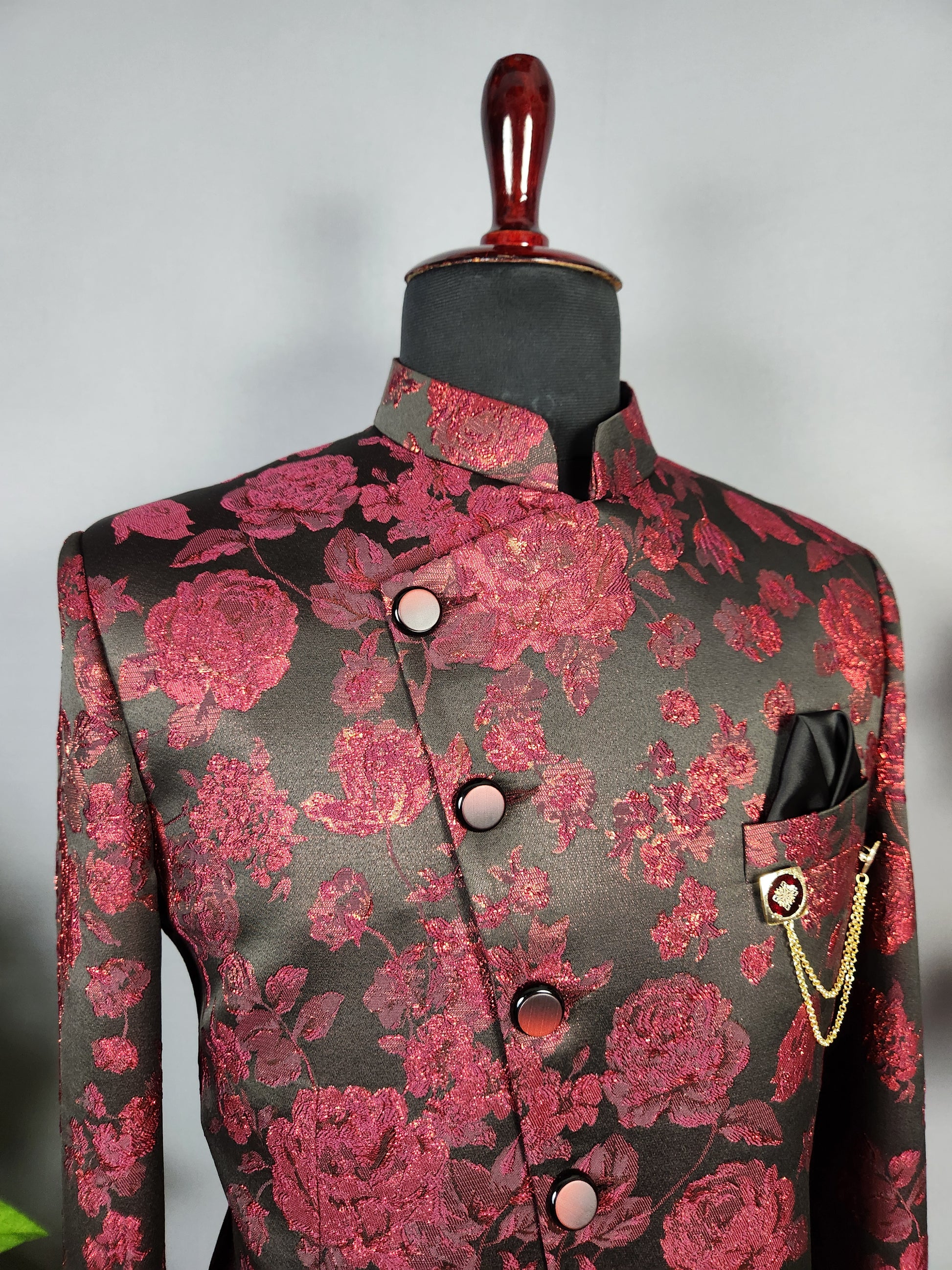 Black Jodhpuri Suit for Men  -   Indian Wedding Outfit for Men