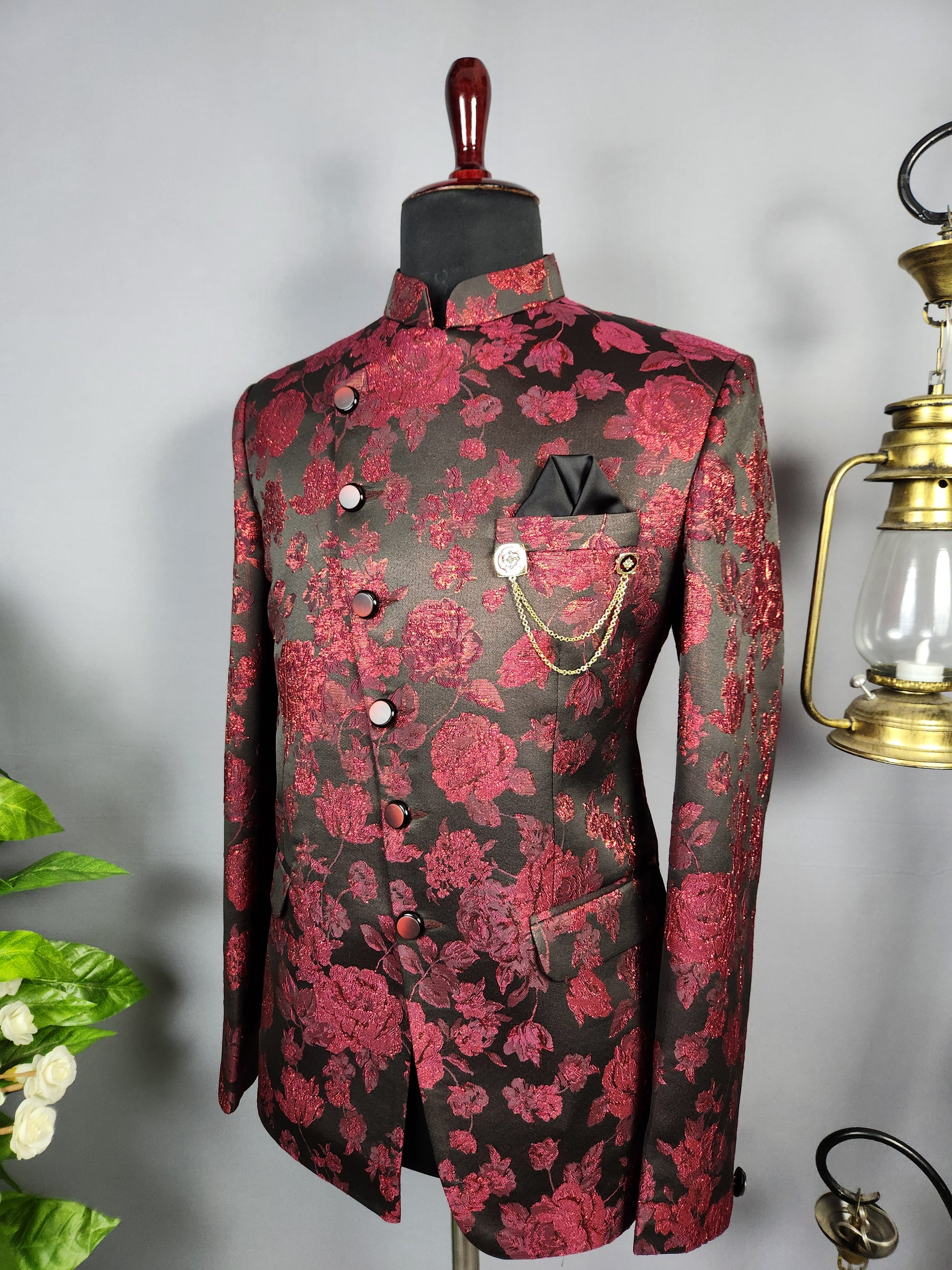 Black Jodhpuri Suit for Men  -   Indian Wedding Outfit for Men