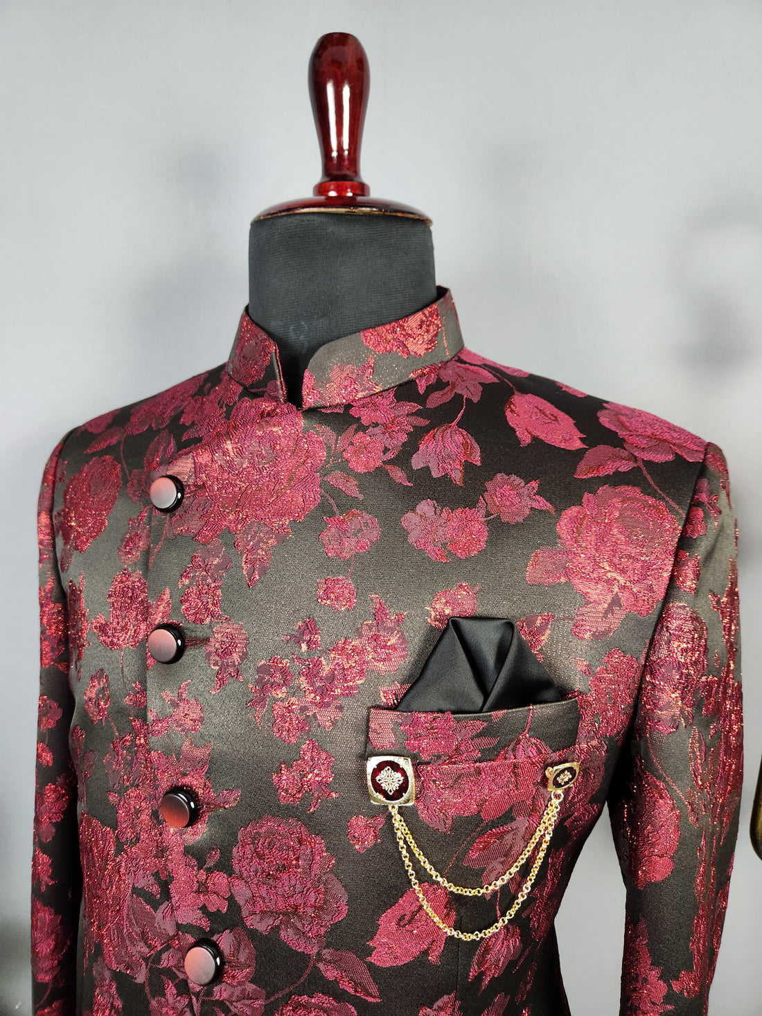 Black Jodhpuri Suit for Men  -   Indian Wedding Outfit for Men