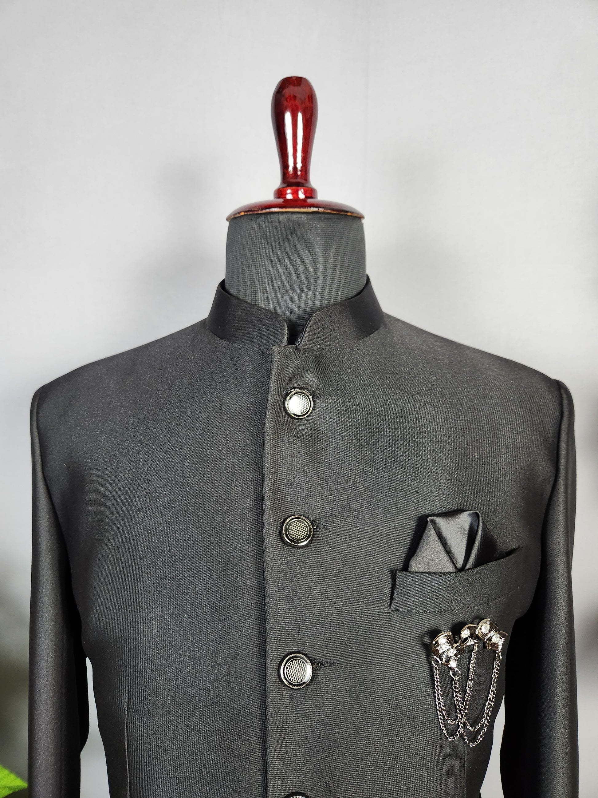 Black Jodhpuri Suit for Men  -   Indian Wedding Outfit for Men