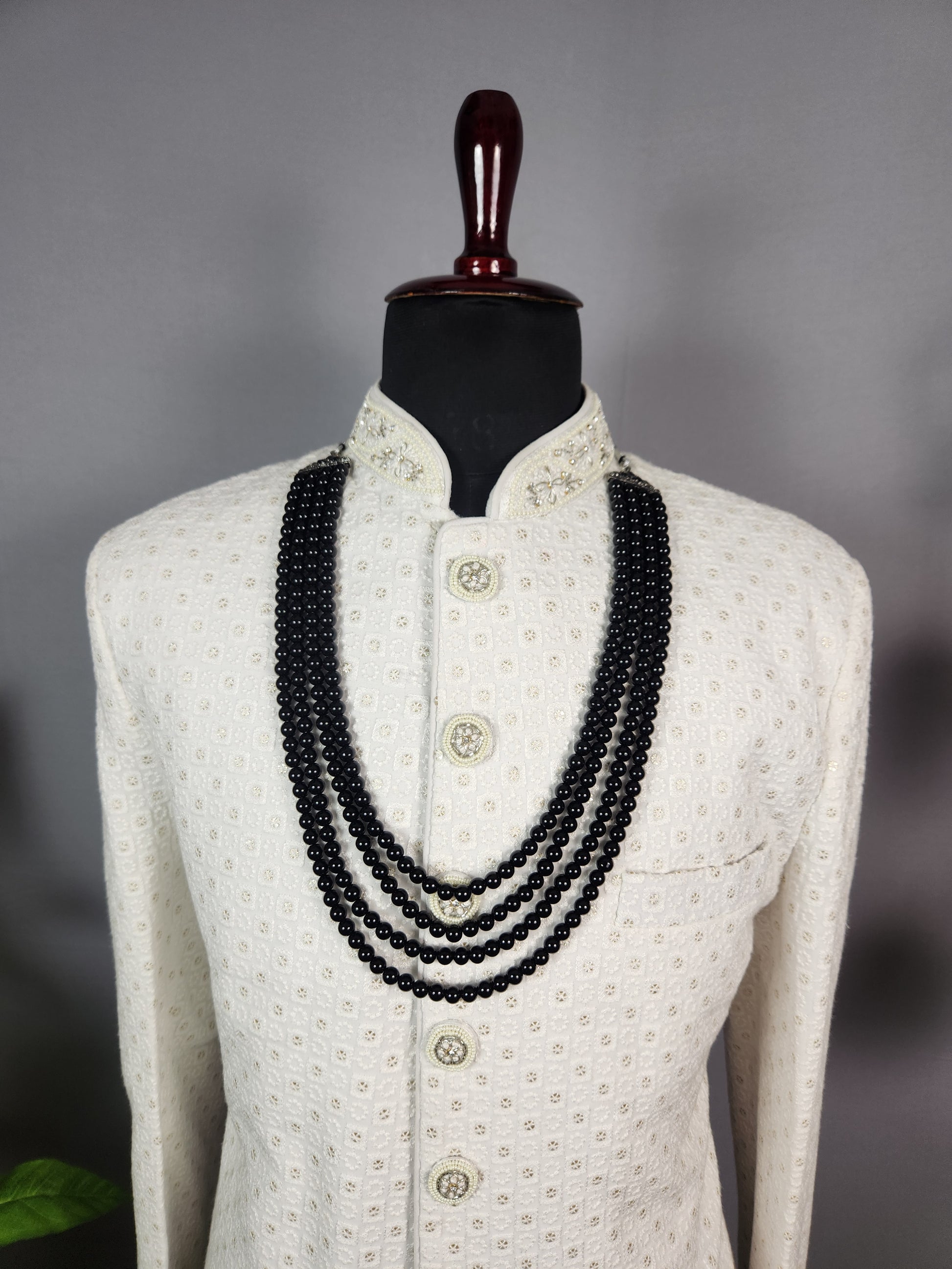 Black Pearl Necklace Groom