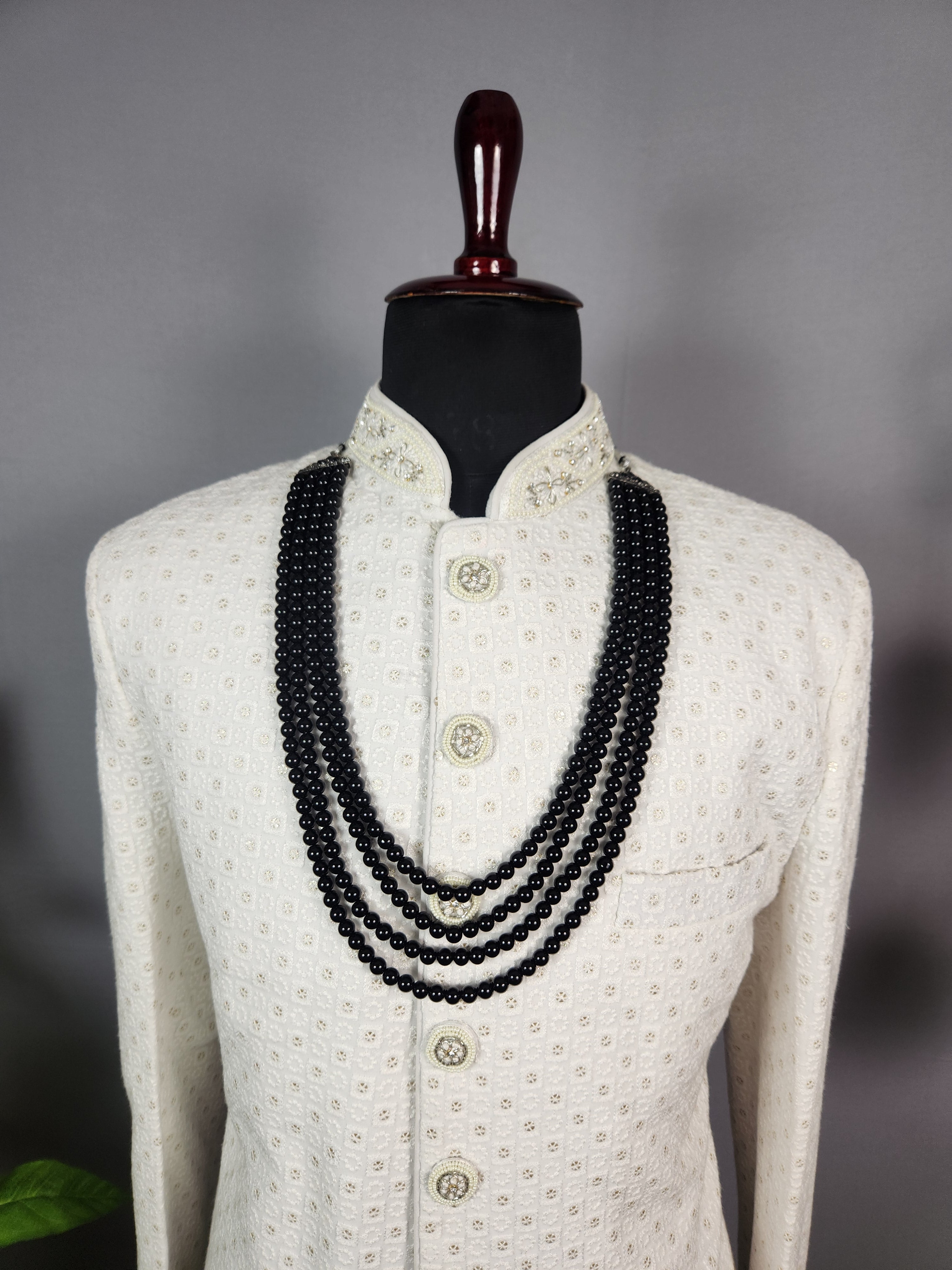Black Pearl Necklace Groom