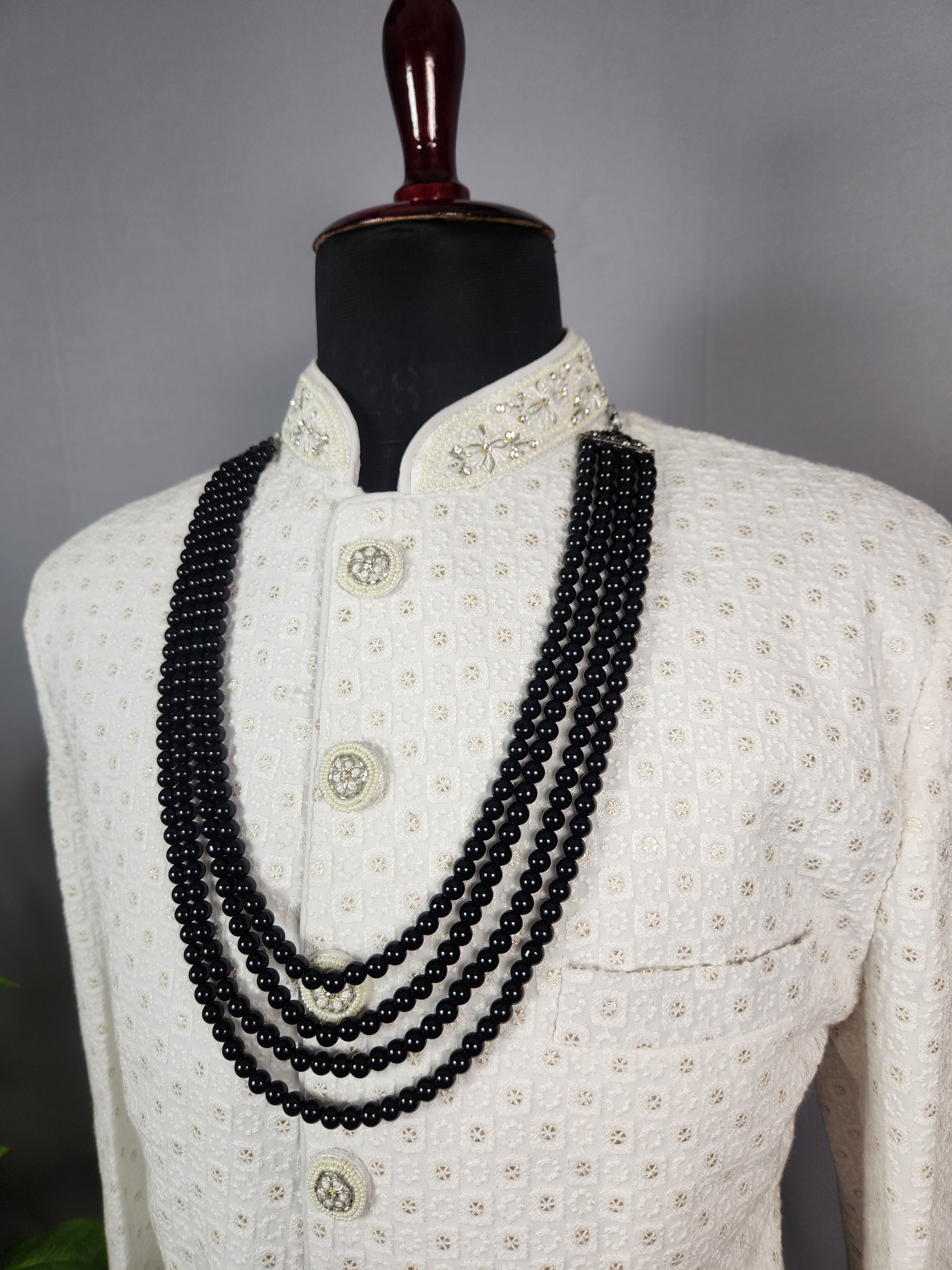 Black Pearl Necklace Groom