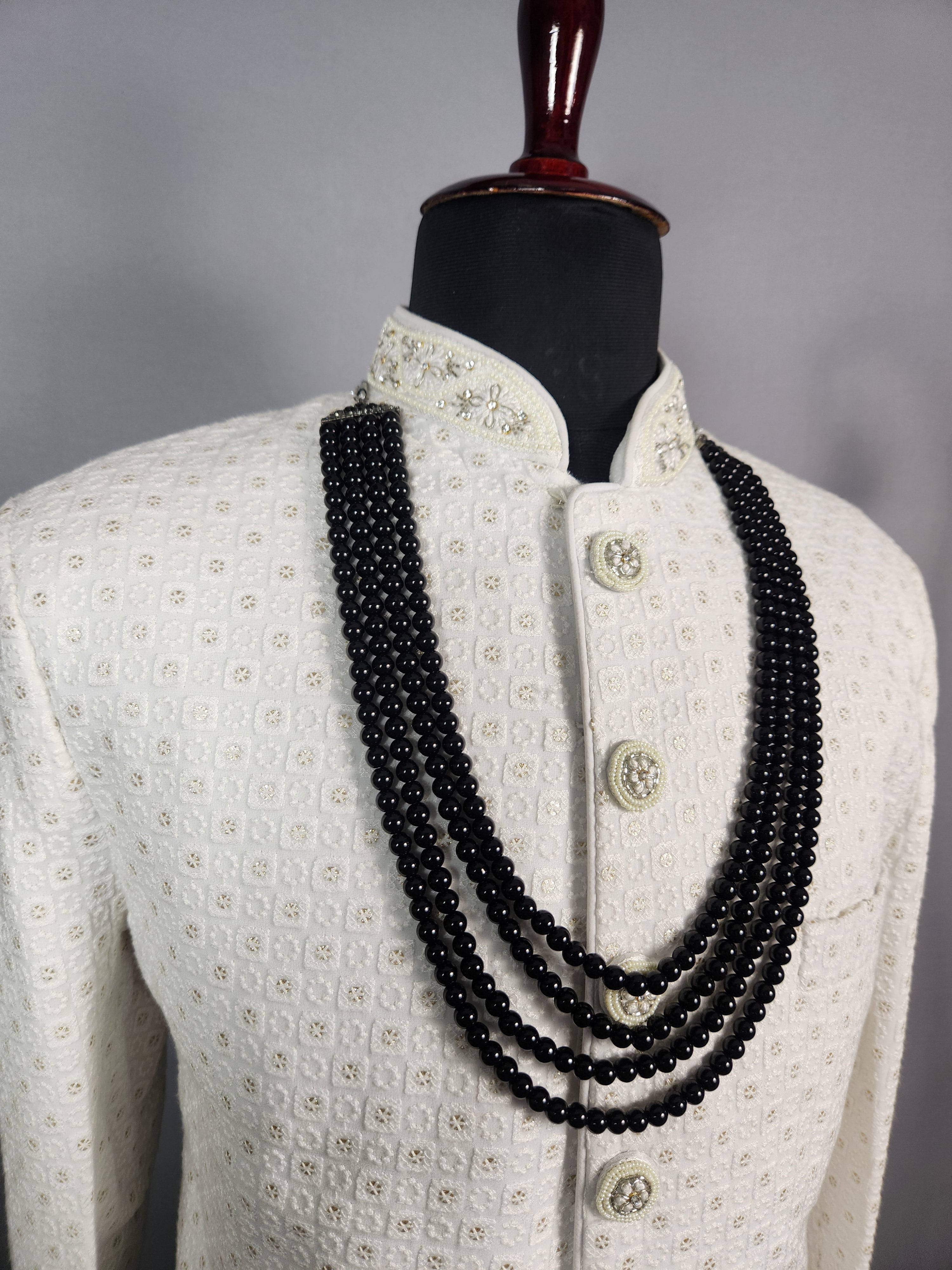 Black Pearl Necklace Groom