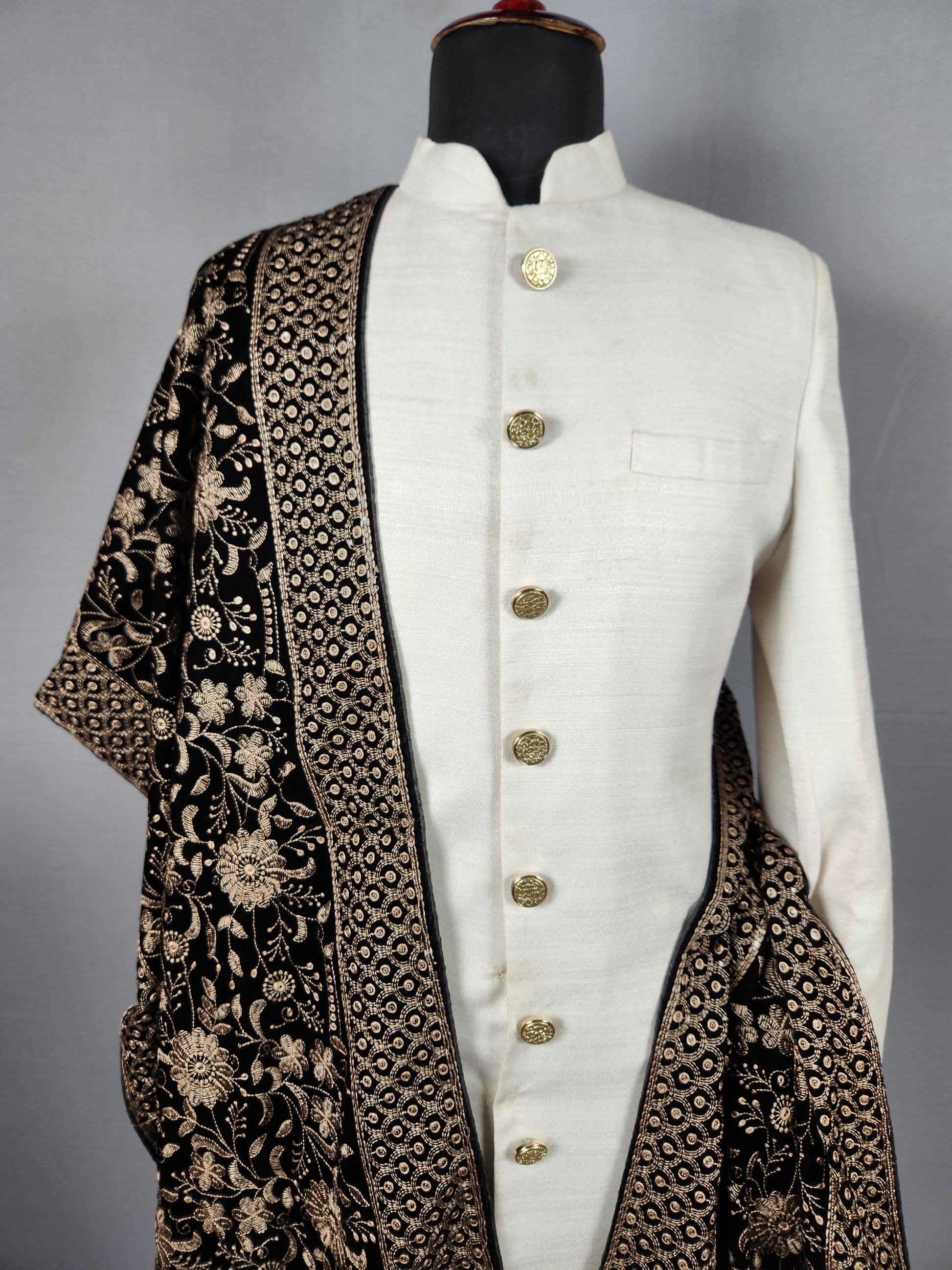 Black Shawl For Groom Men