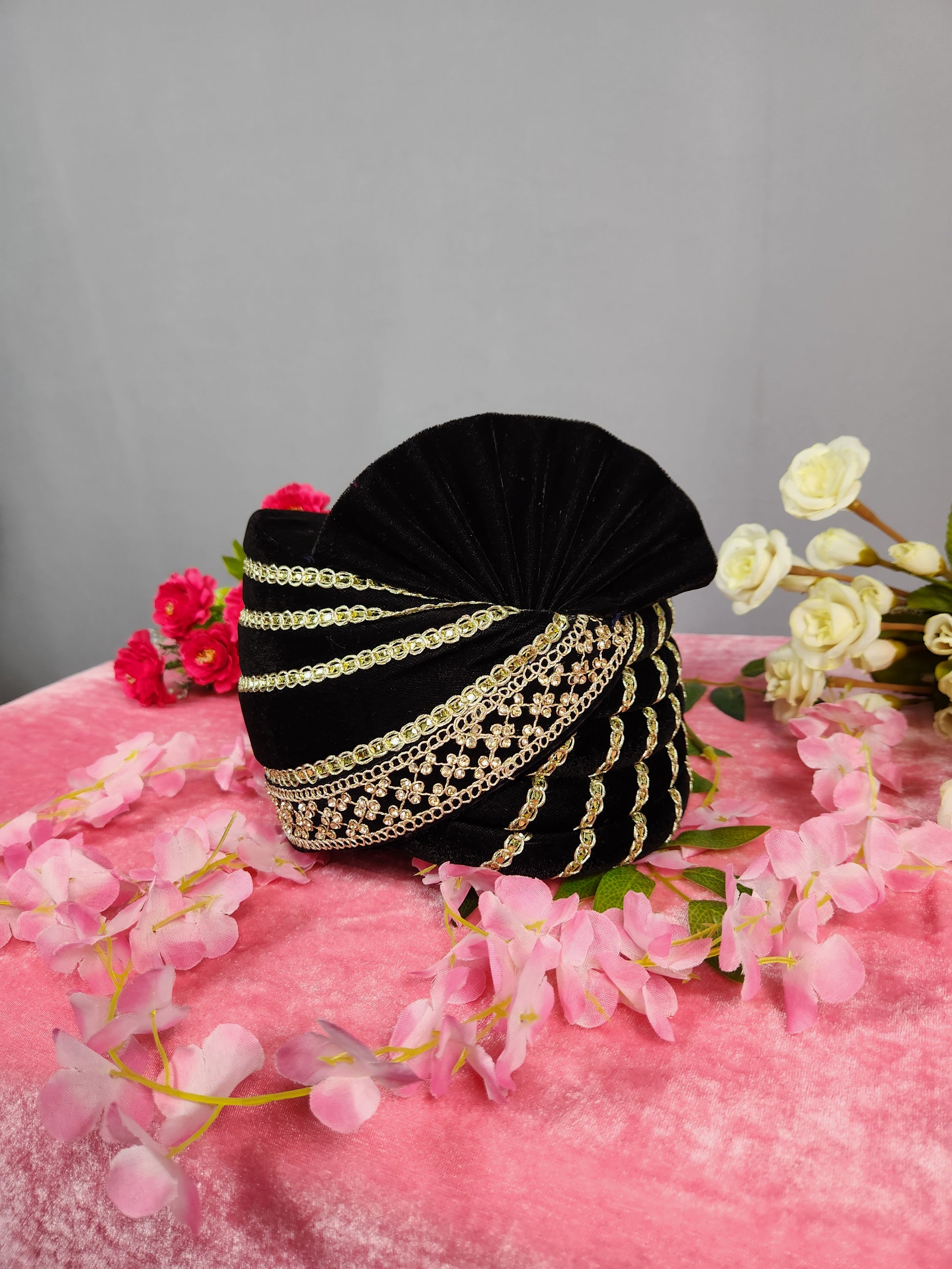 Groom Black Turban Turban Shawl Set