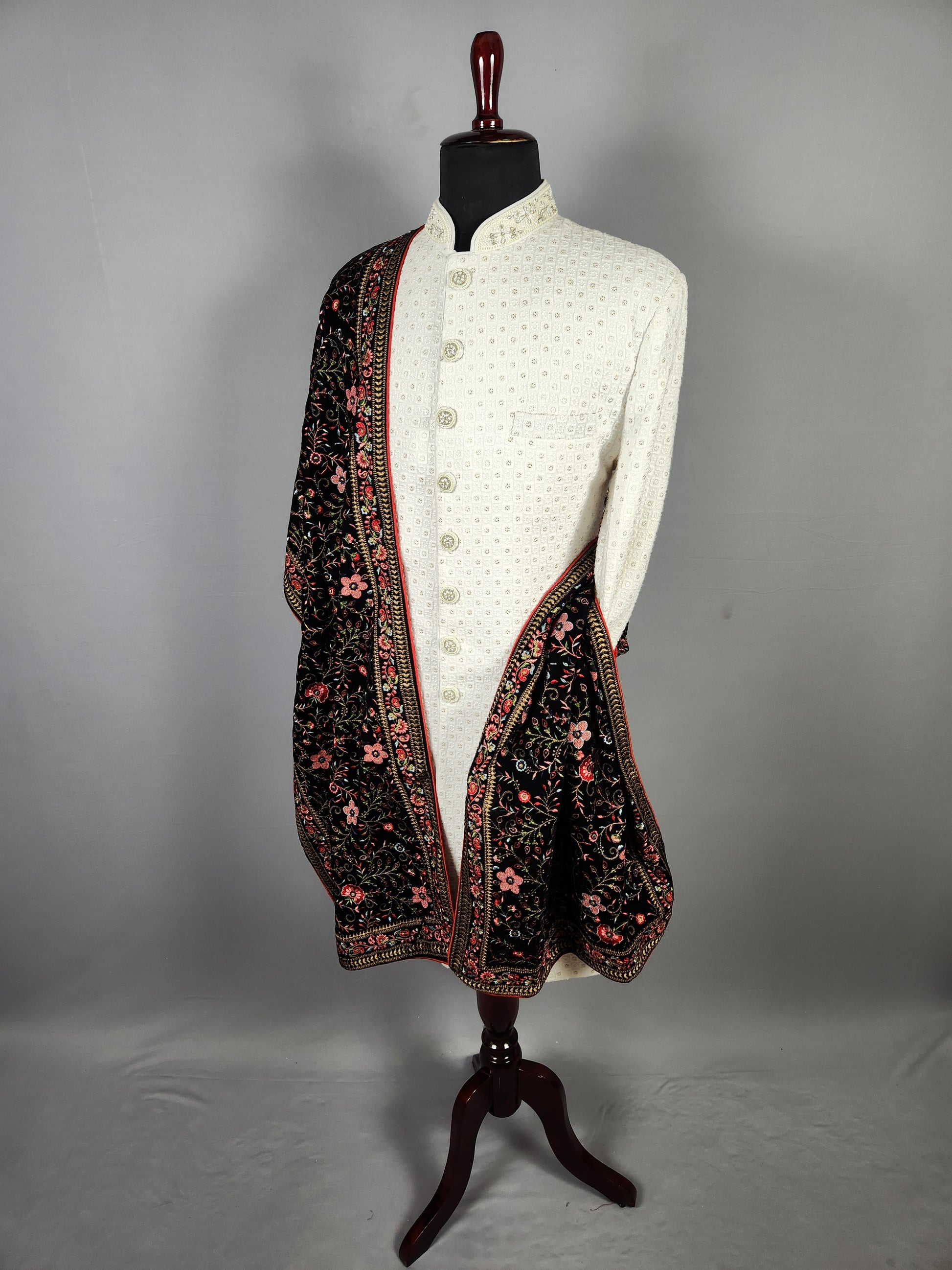 Black Wedding Shawl for Groom