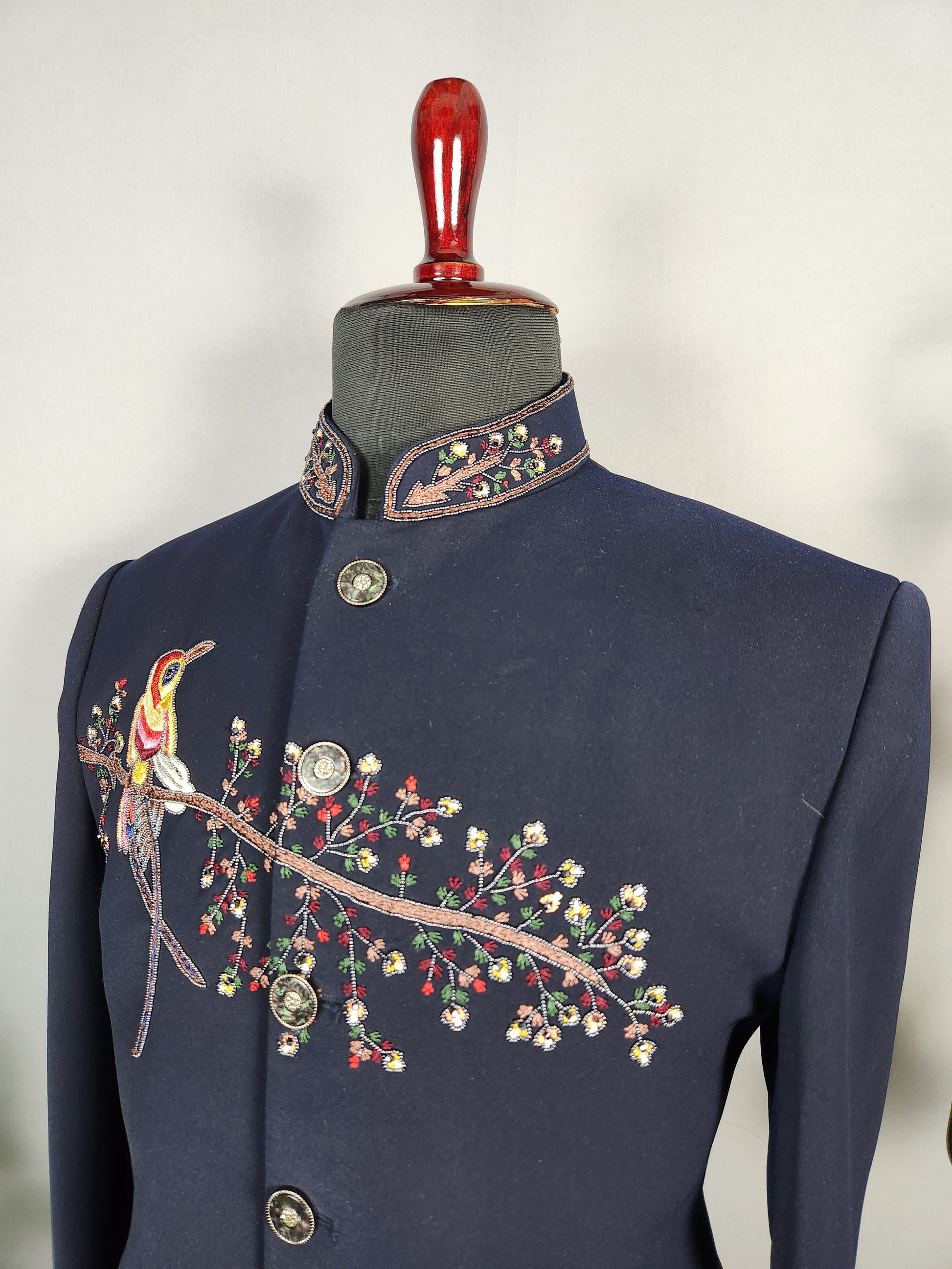 Blue Jodhpuri Suit for Men  -   Indian Wedding Outfit for Men