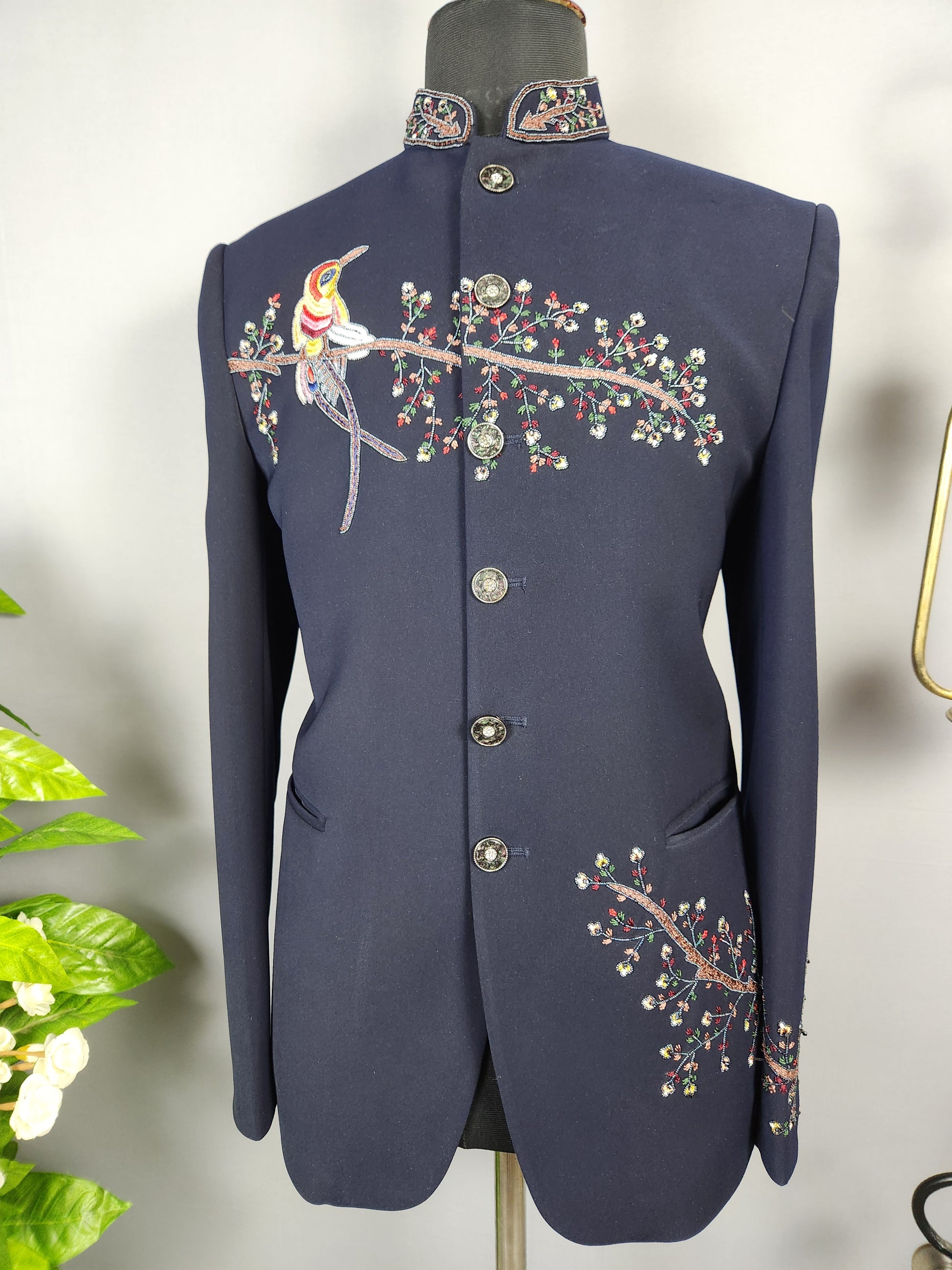 Blue Jodhpuri Suit for Men  -   Indian Wedding Outfit for Men