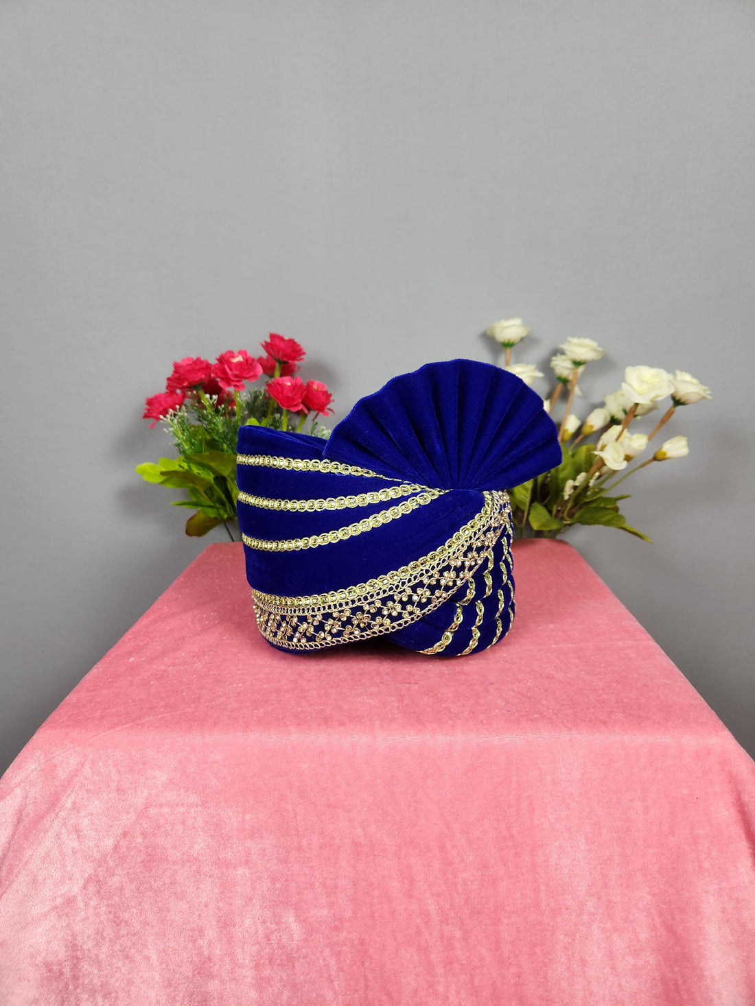 Blue Groom Turban Safa