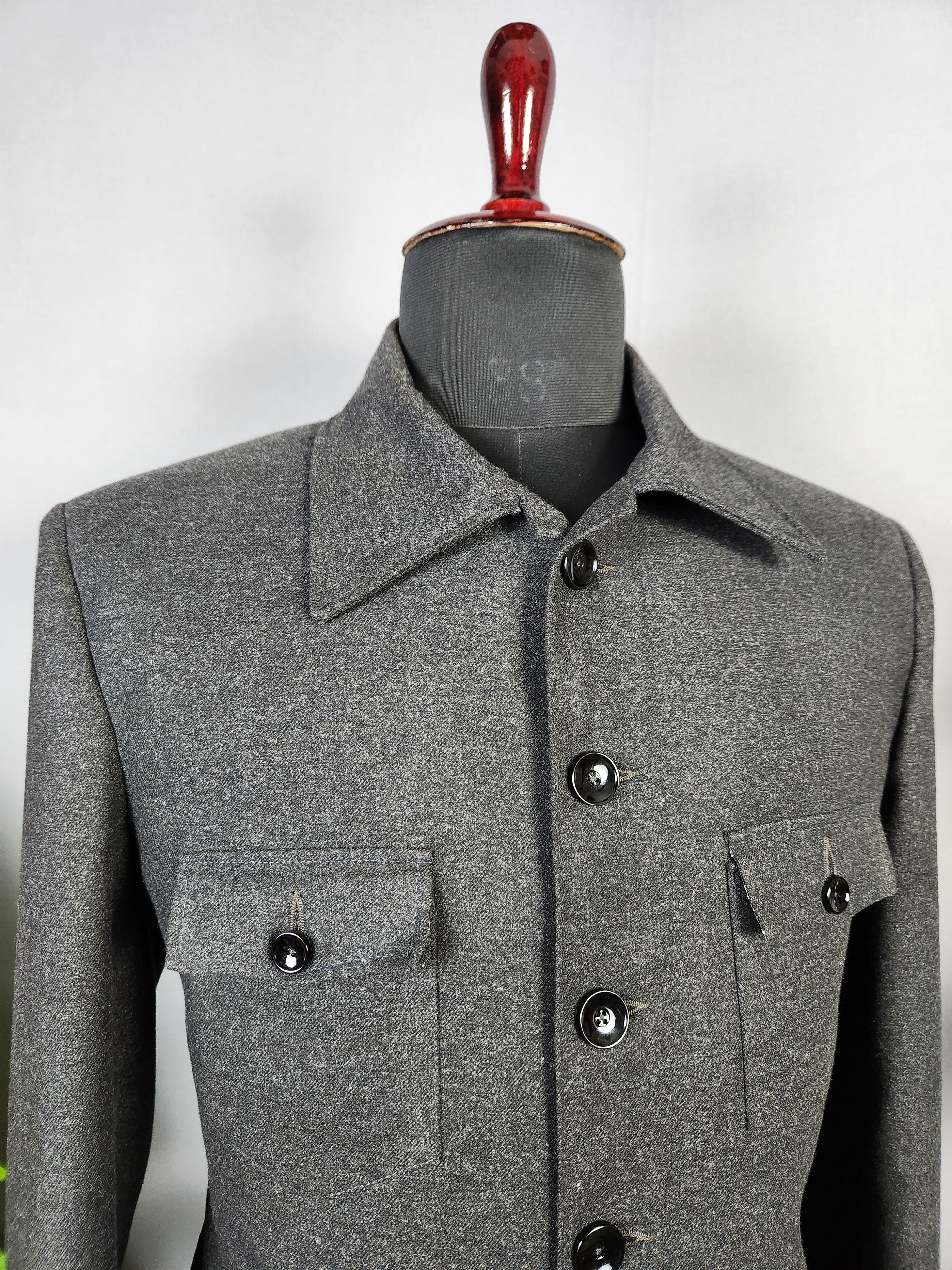 Charcoal Gray Jodhpuri Suit for Men  -   Indian Wedding Outfit for Men