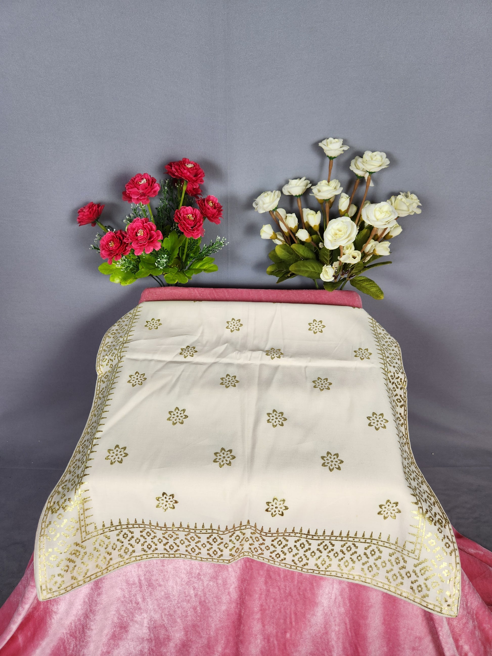 Cream Ivory Groom Turban Shawl Set