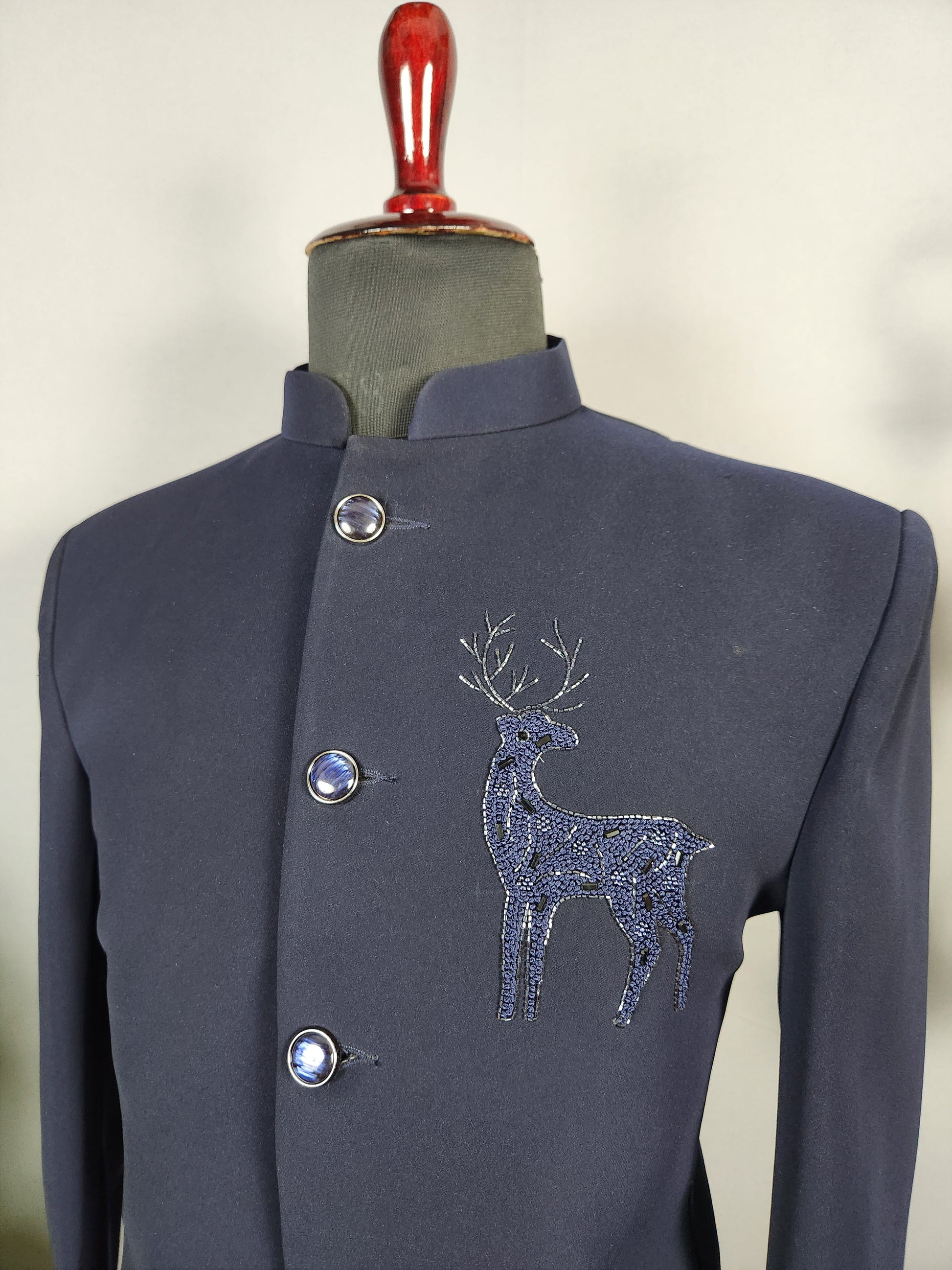 Blue Jodhpuri Suit for Men  -   Indian Wedding Outfit for Men