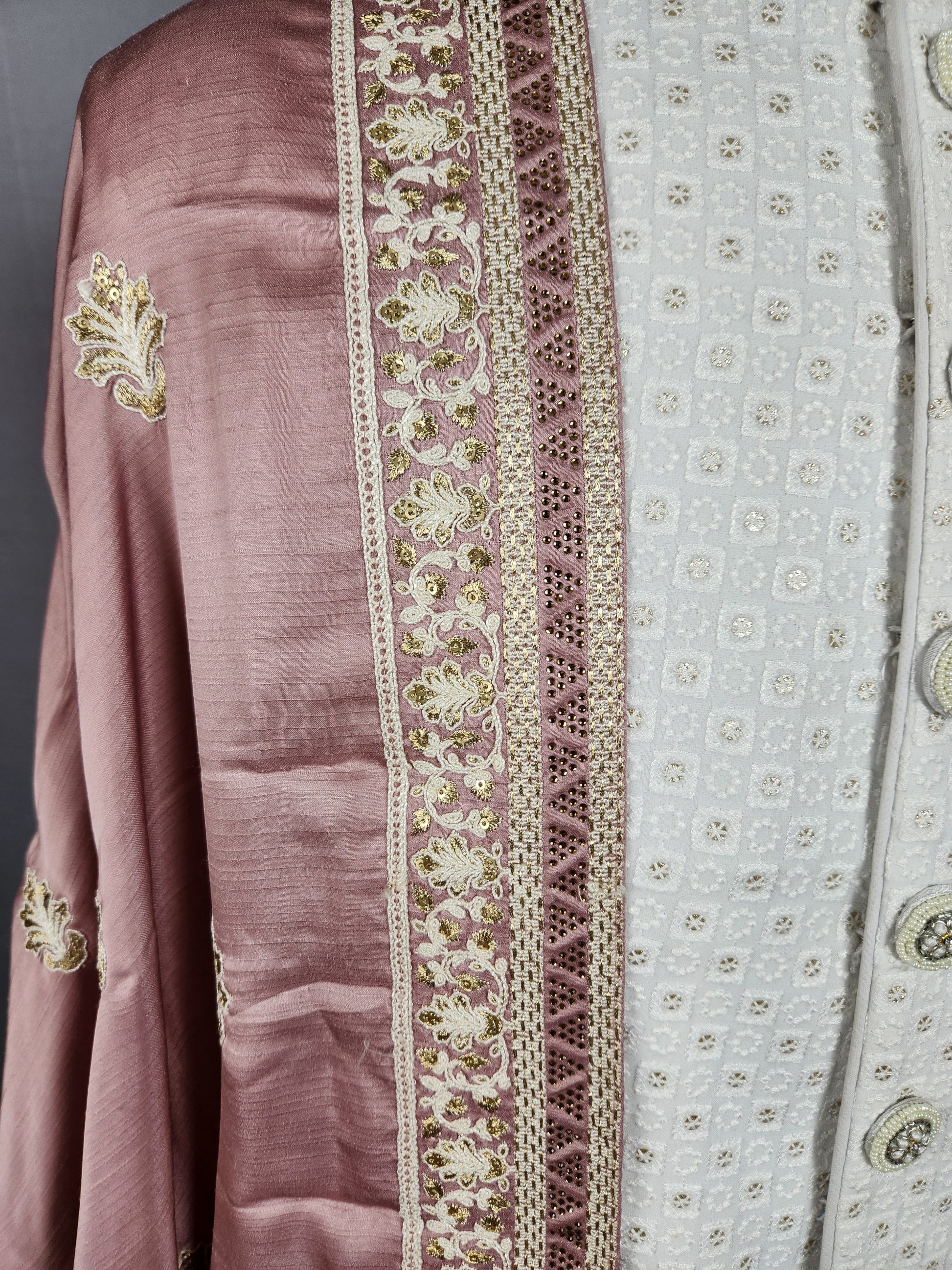 Dusty Rose Wedding Shawl for Groom