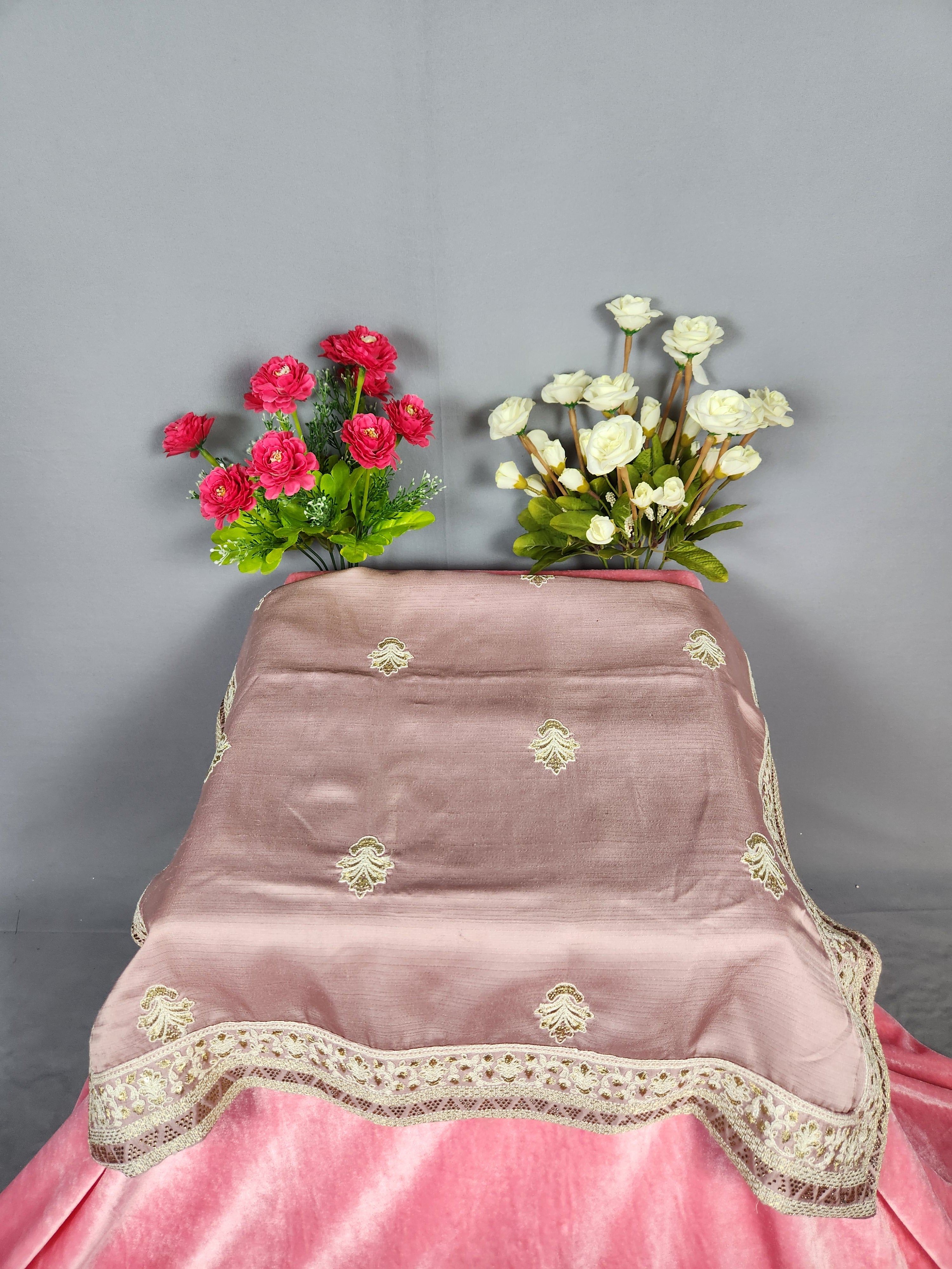 Dusty Rose Groom Turban Shawl Set