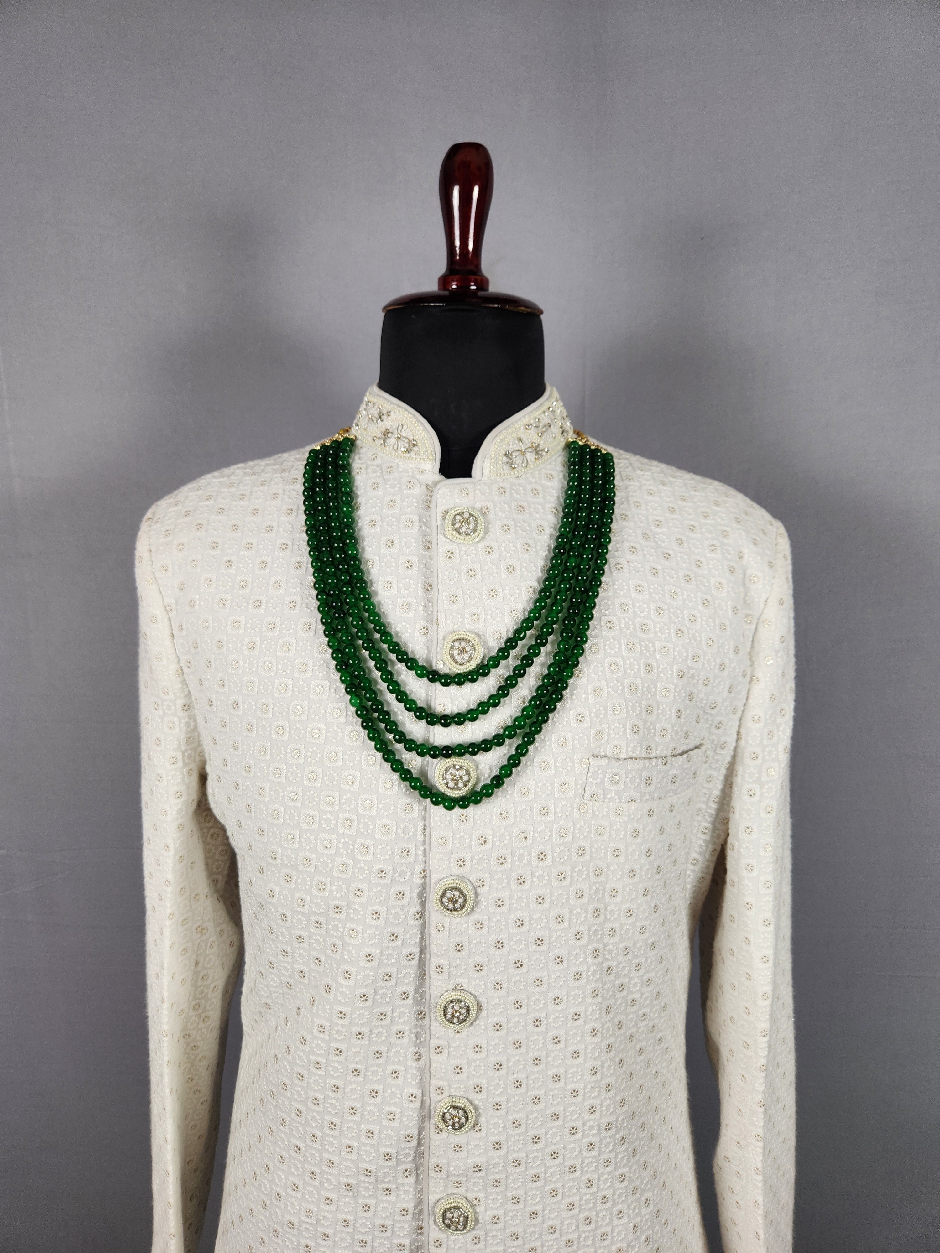 Emerald Green Necklace Groom