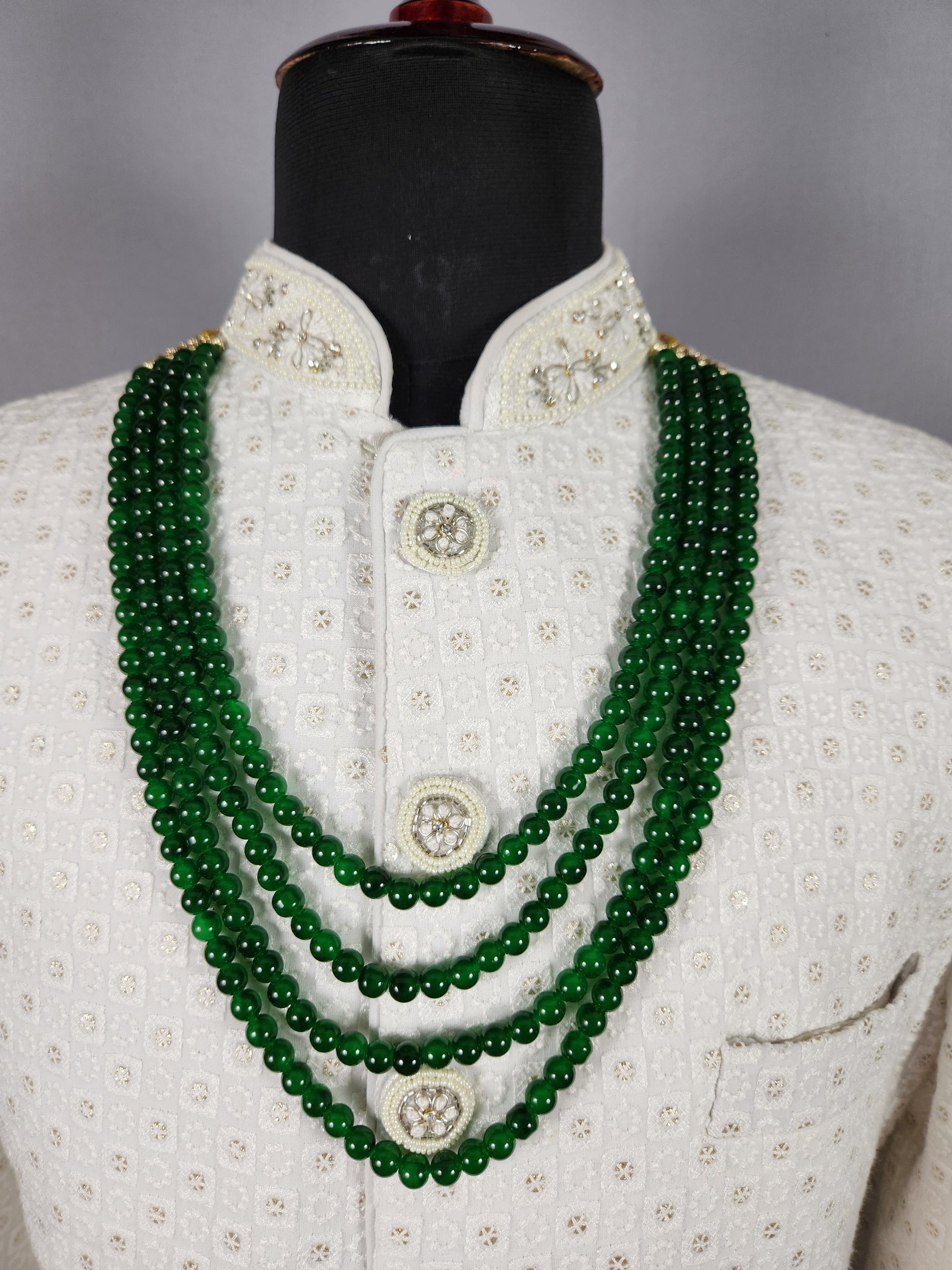 Emerald Green Necklace Groom