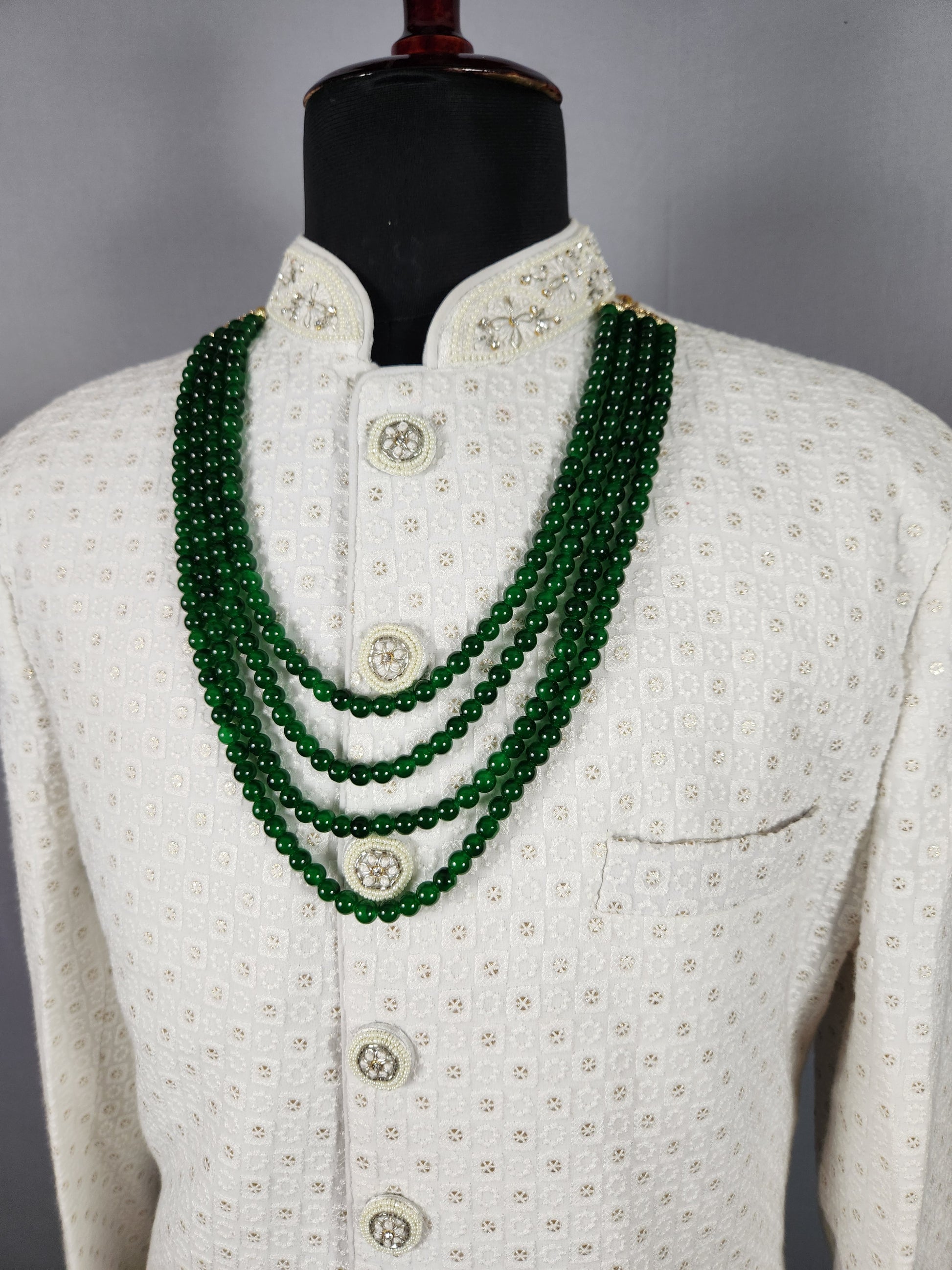 Emerald Green Necklace Groom