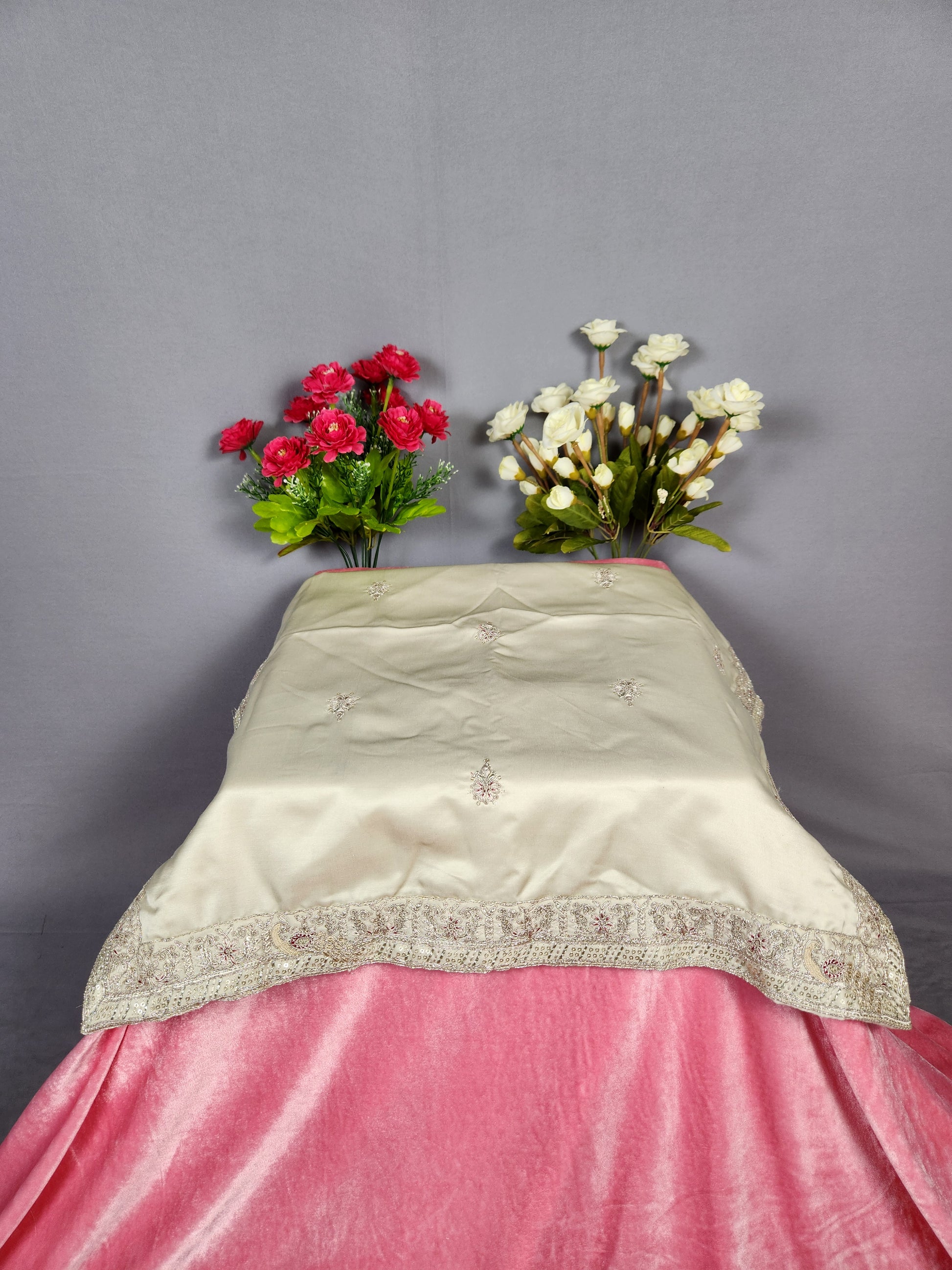 Golden Peacock Design Groom Turban Shawl Set