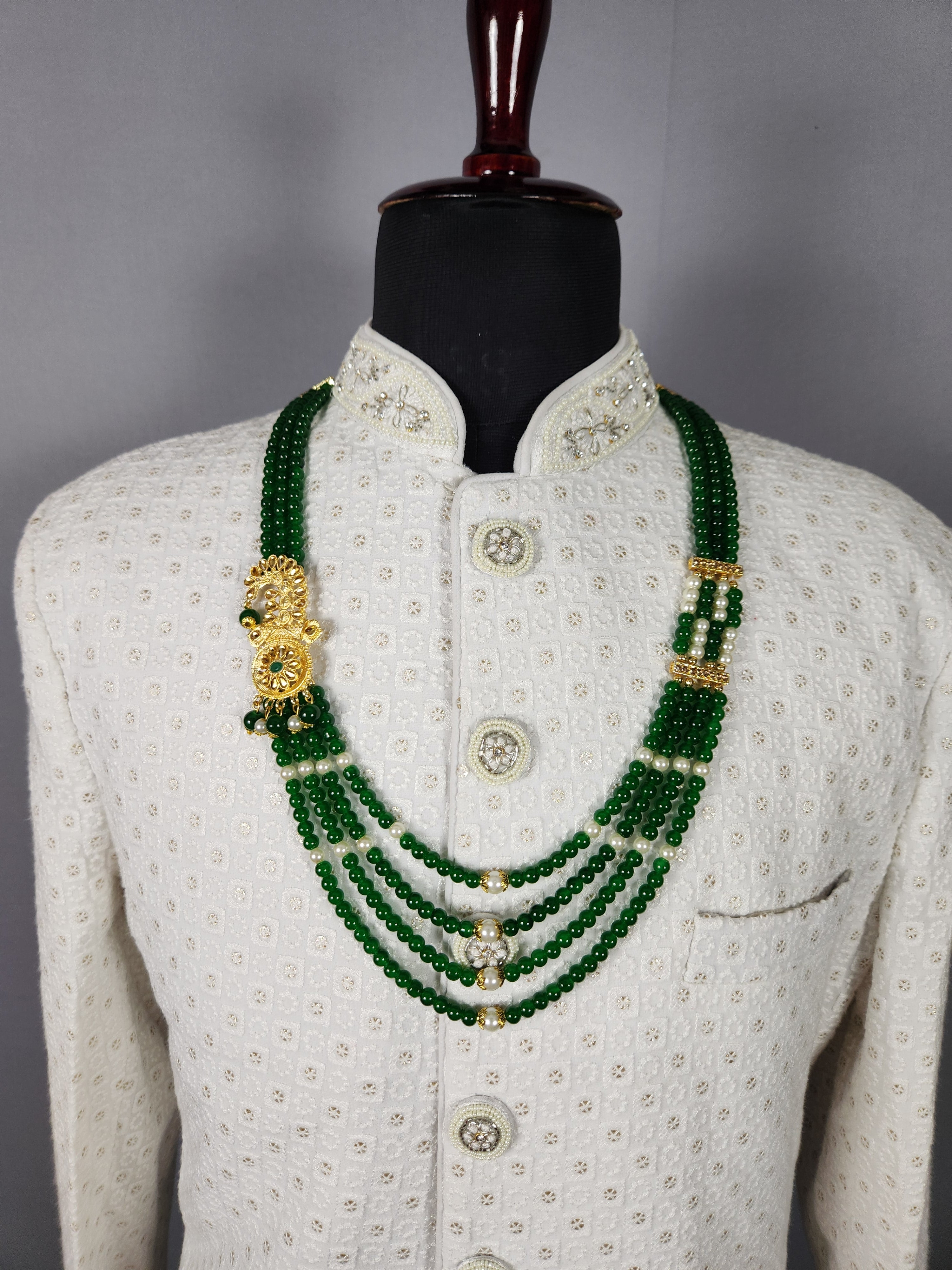 Emerald Green Necklace For Groom