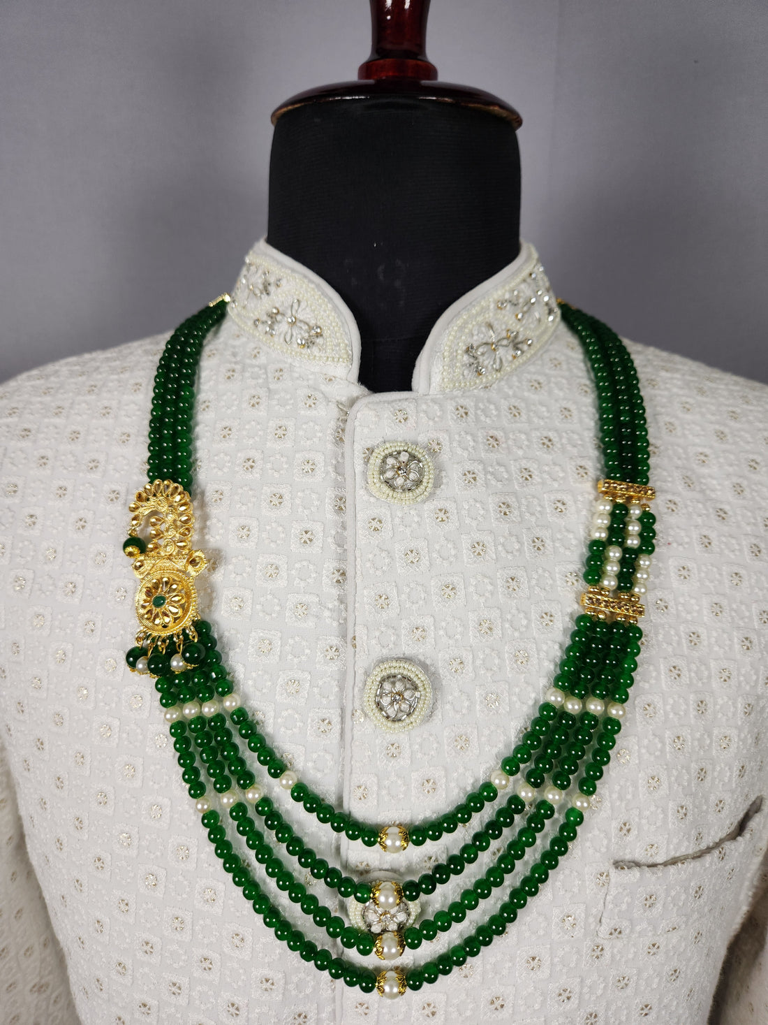 Emerald Green Necklace For Groom