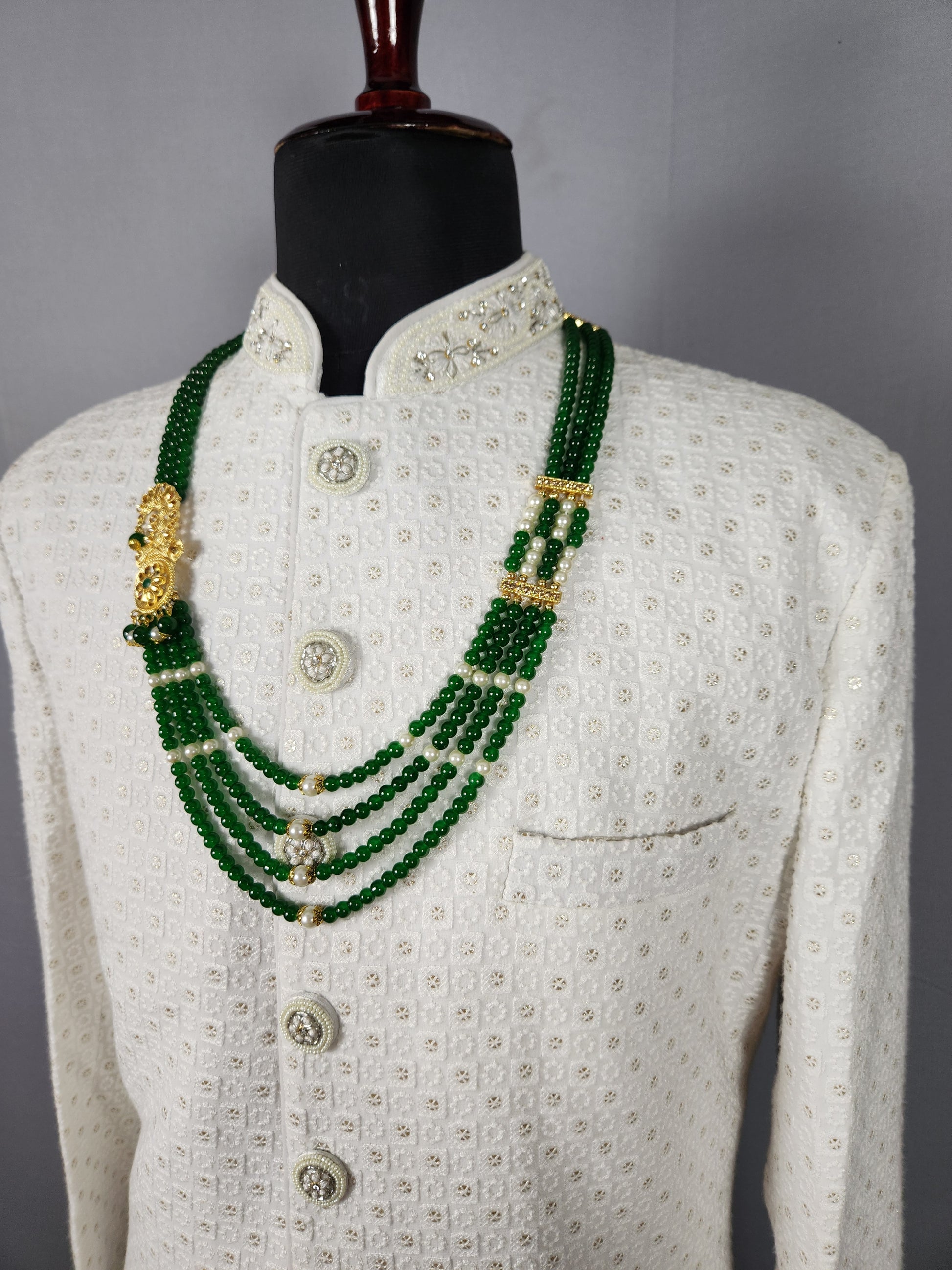 Emerald Green Necklace For Groom