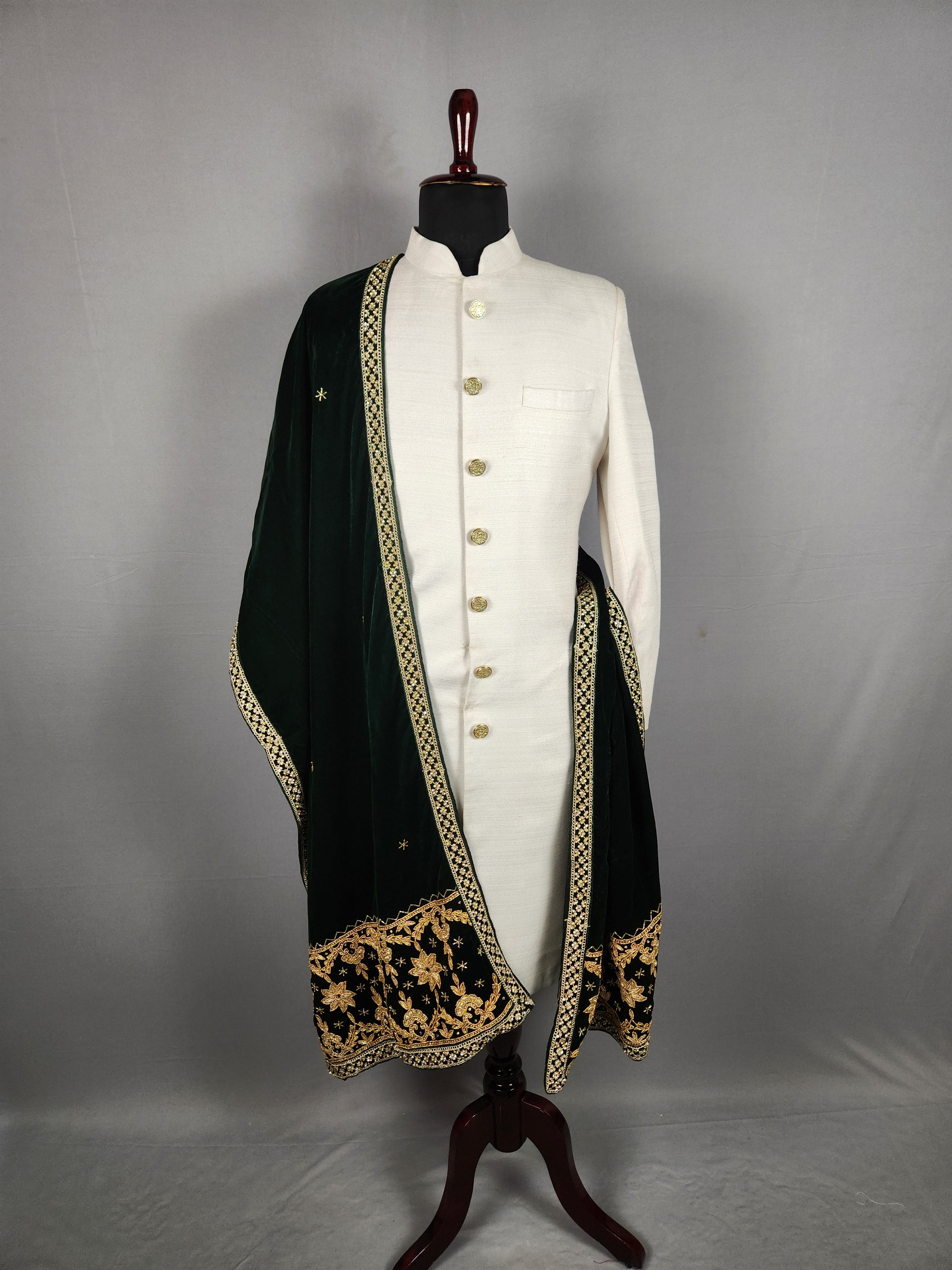 Green Wedding Shawl for Groom