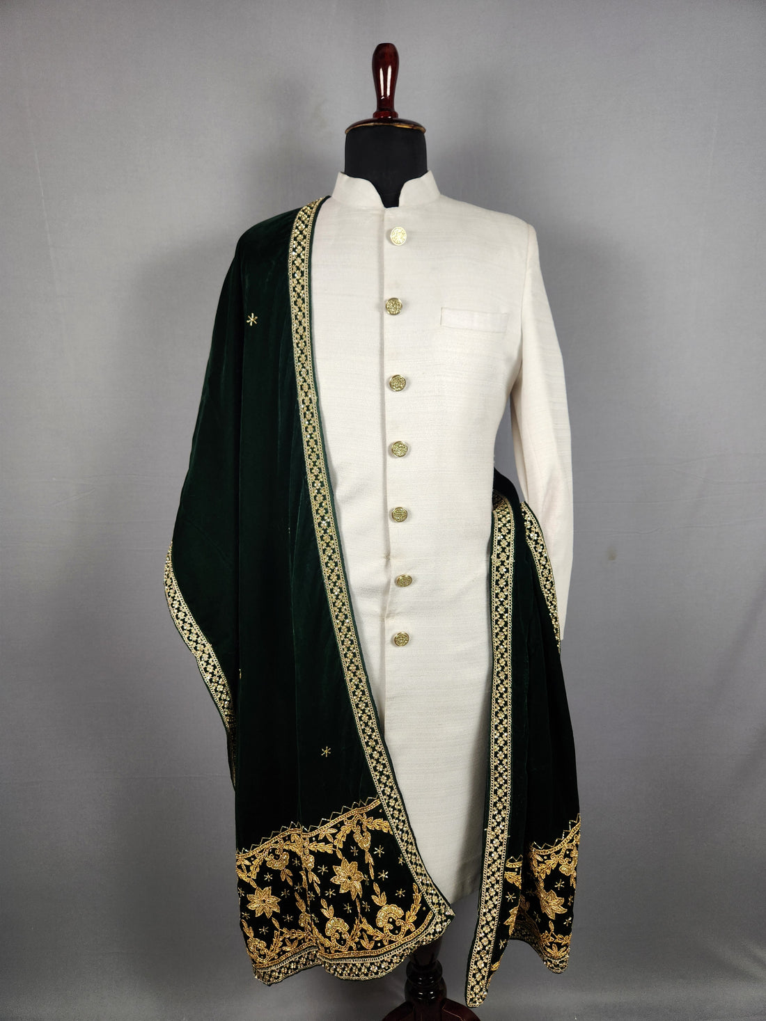 Green Wedding Shawl for Groom