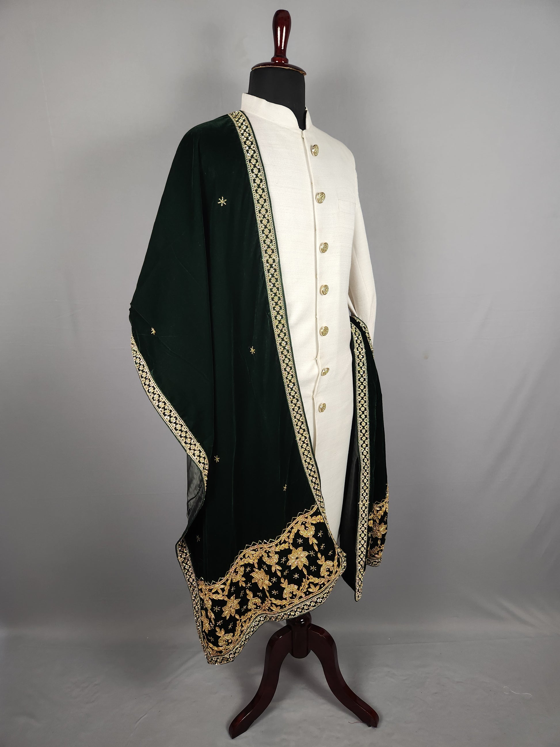 Green Wedding Shawl for Groom