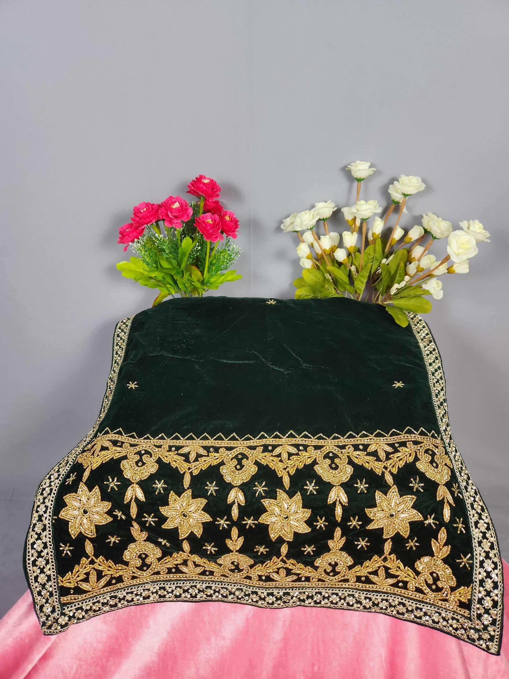 Green Groom Turban Shawl Set