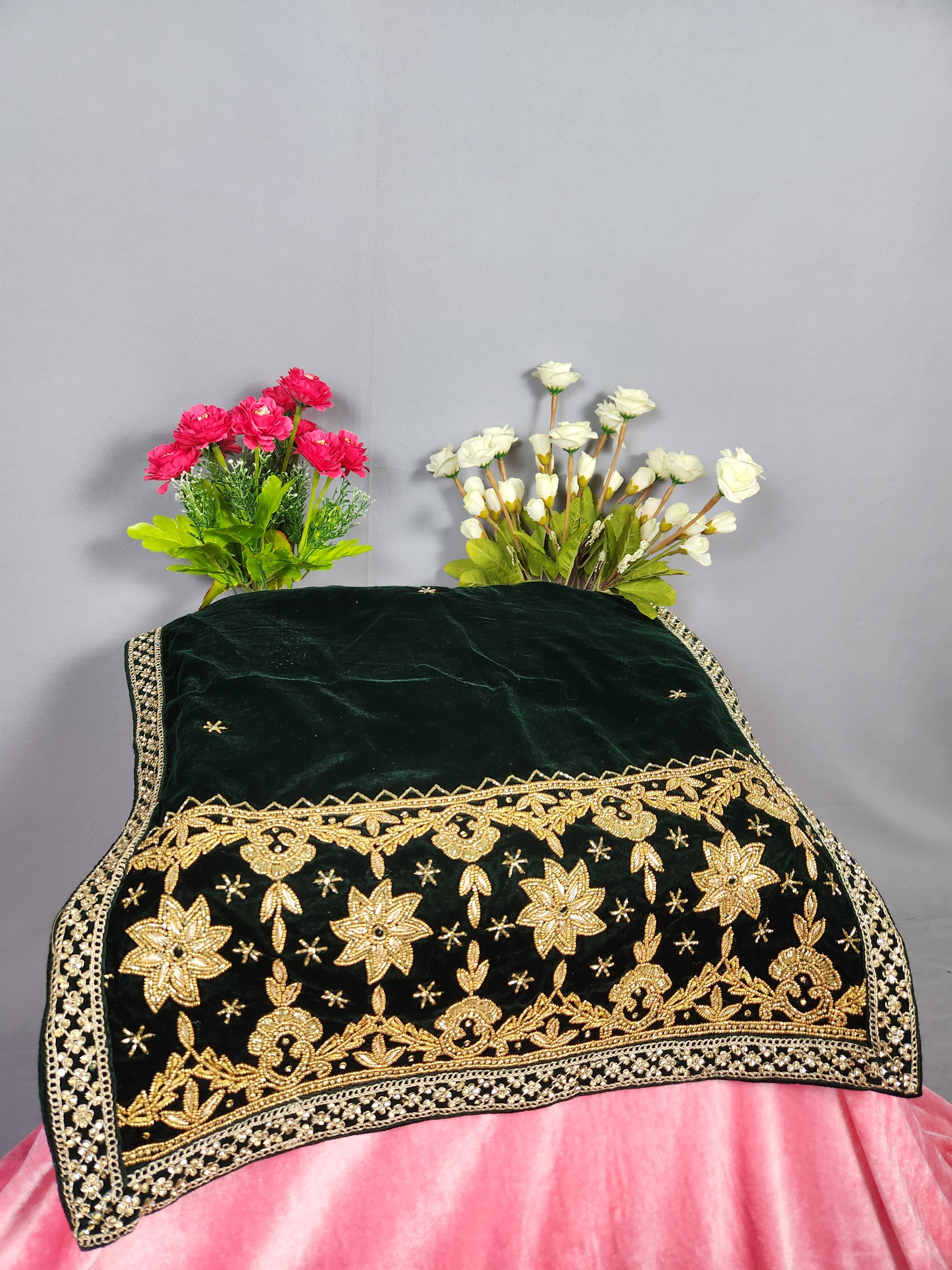 Green Groom Turban Shawl Set