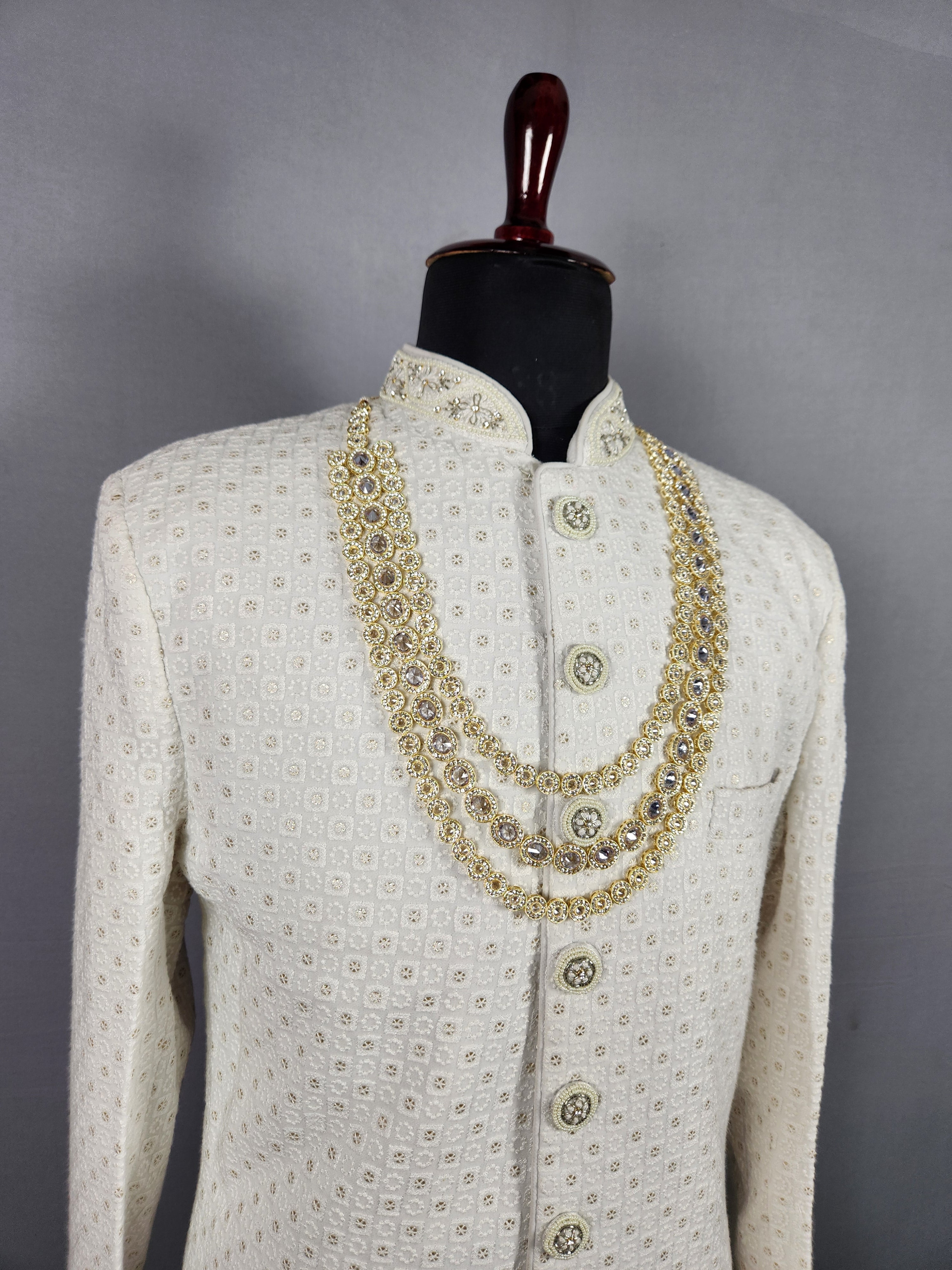 Diamond Necklace Groom - BollyWood Necklace | Mala For Groom