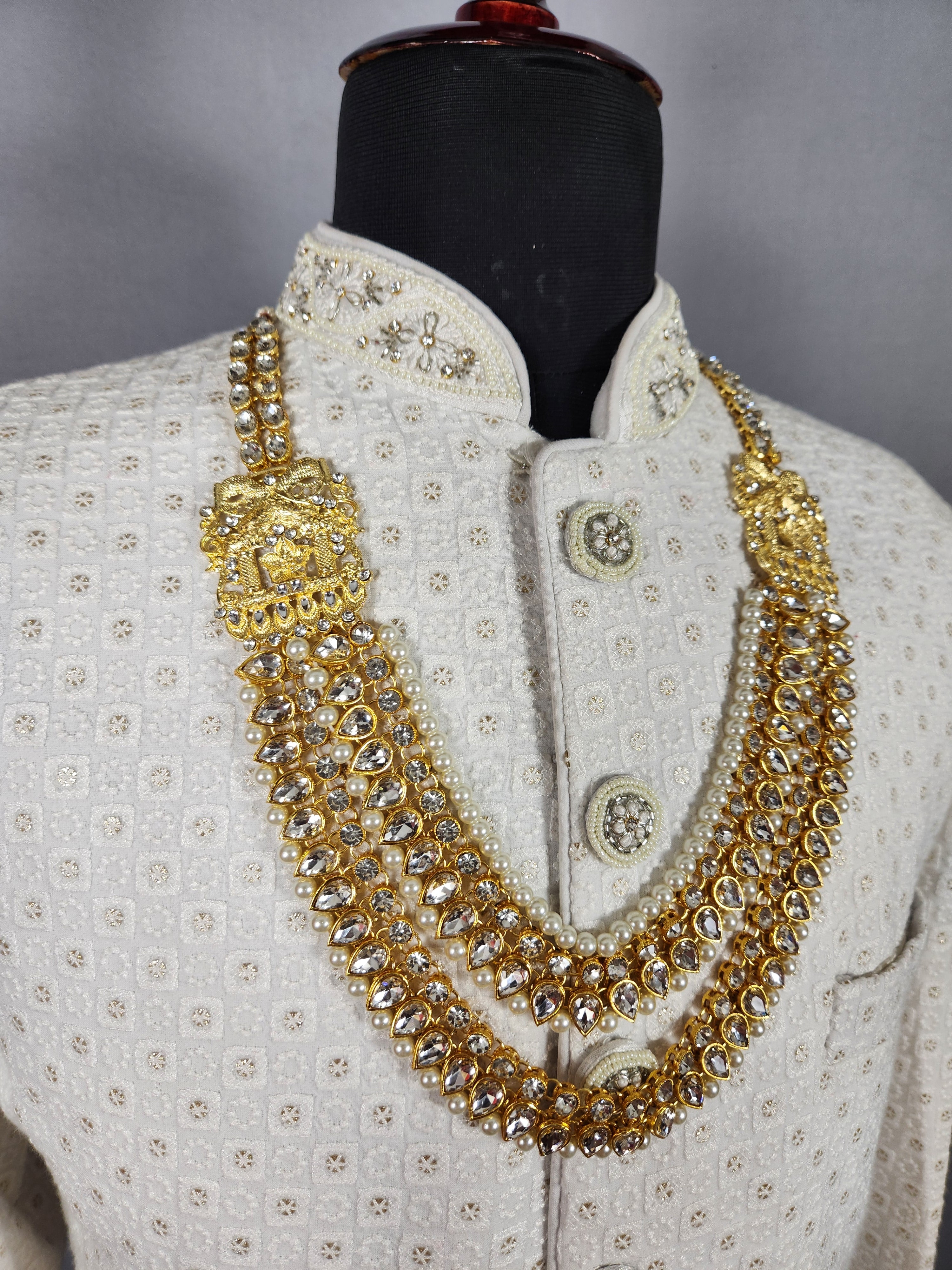 Kundan Necklace Groom | Wedding Mala For Sherwani