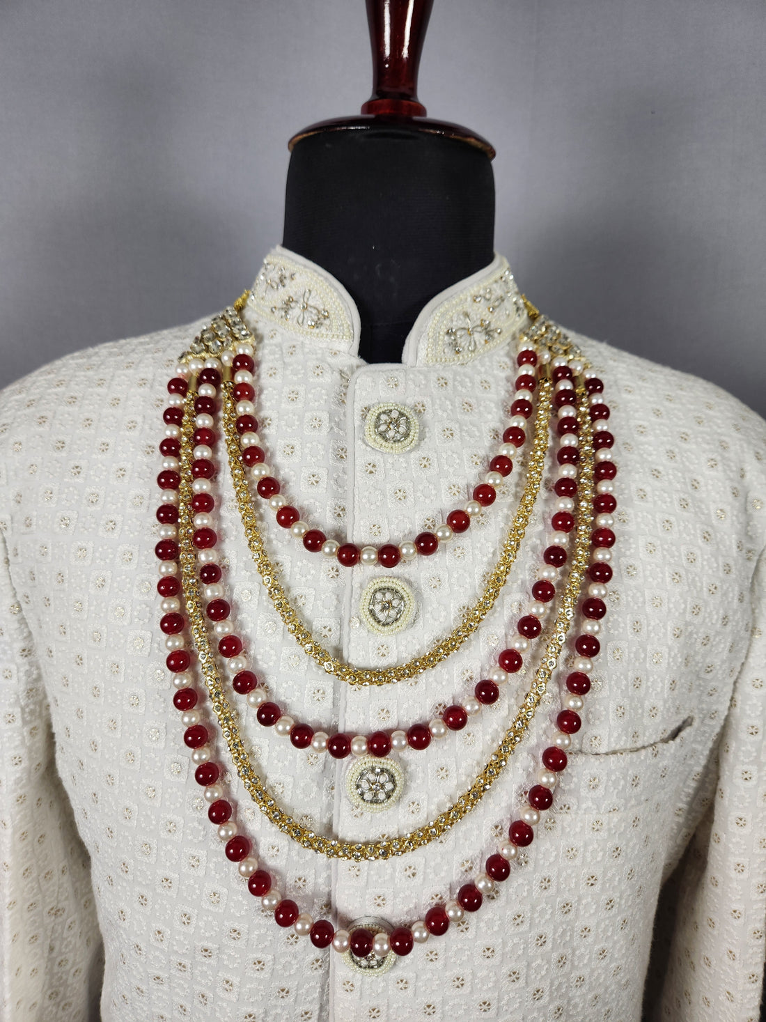 Groom Ruby Red Necklace for wedding